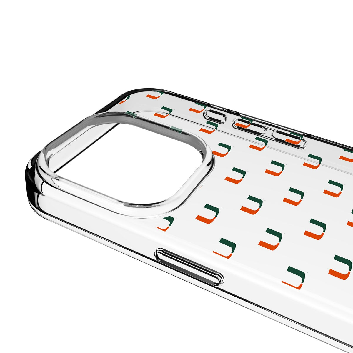 University of Miami Hurricanes Fashion Pattern Clear Phone Case for Apple iPhone 3