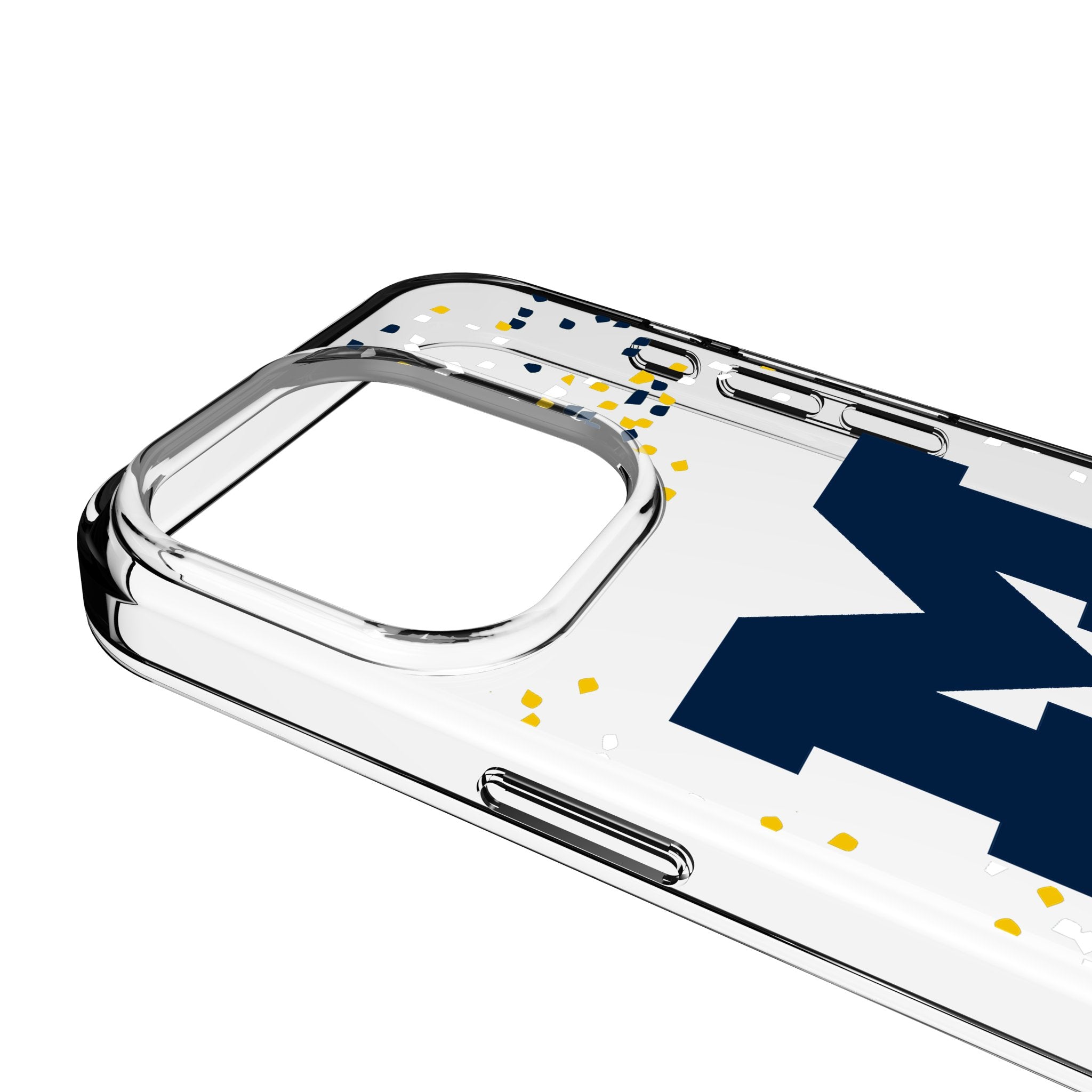 University of Michigan Wolverines Confetti Clear Phone Case for Apple iPhone 3
