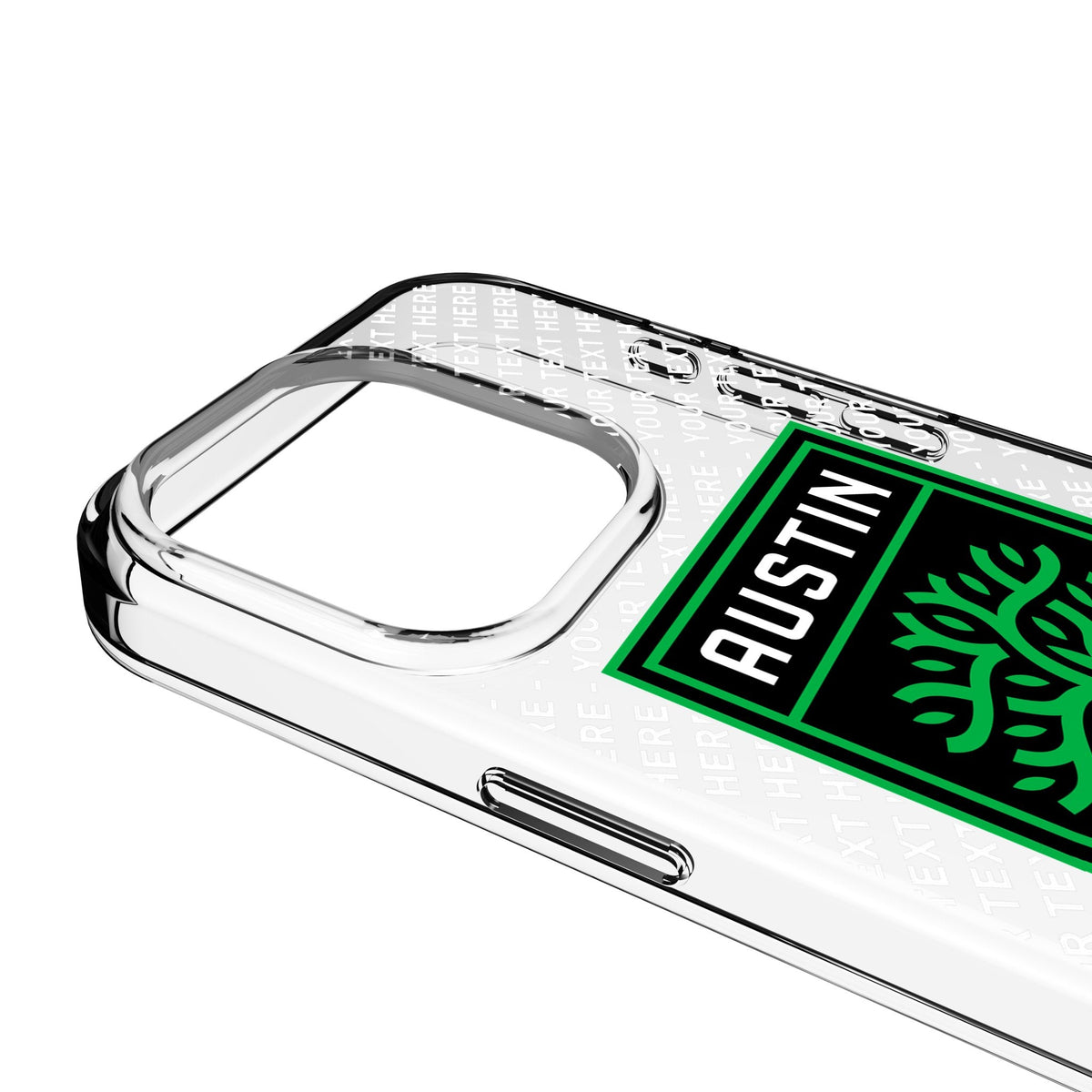 Austin FC Personalized EndZone Plus Clear Phone Case for Apple iPhone 3
