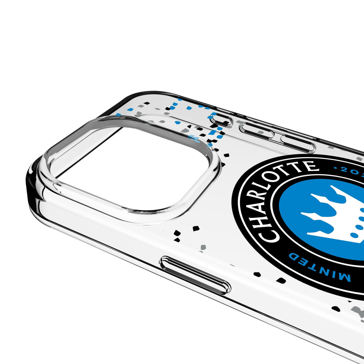 Charlotte FC Confetti Clear Phone Case for Apple iPhone 3