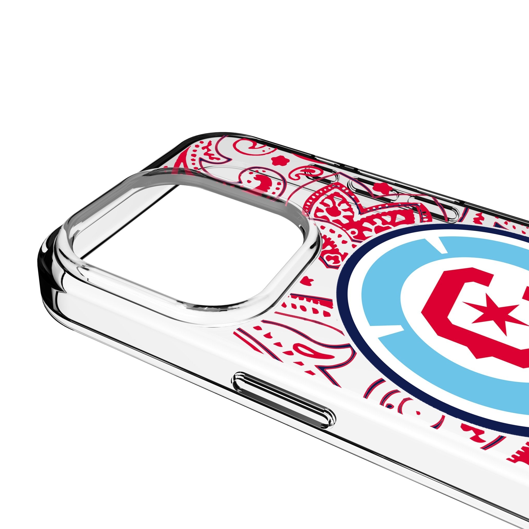 Chicago Fire Paisley Clear Phone Case for Apple iPhone 3