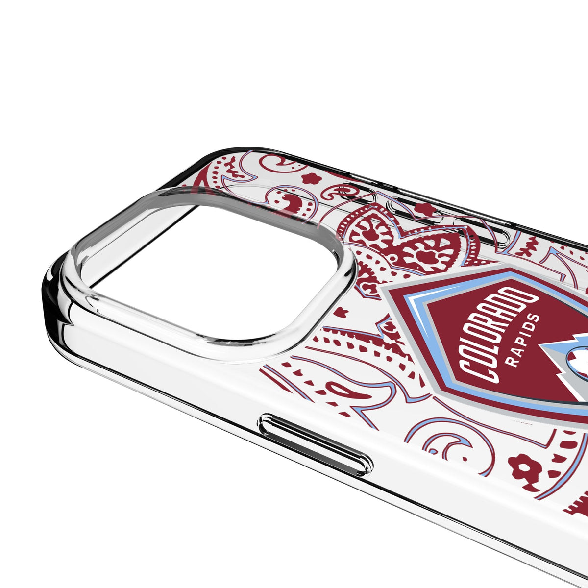 Colorado Rapids Paisley Clear Phone Case for Apple iPhone 3