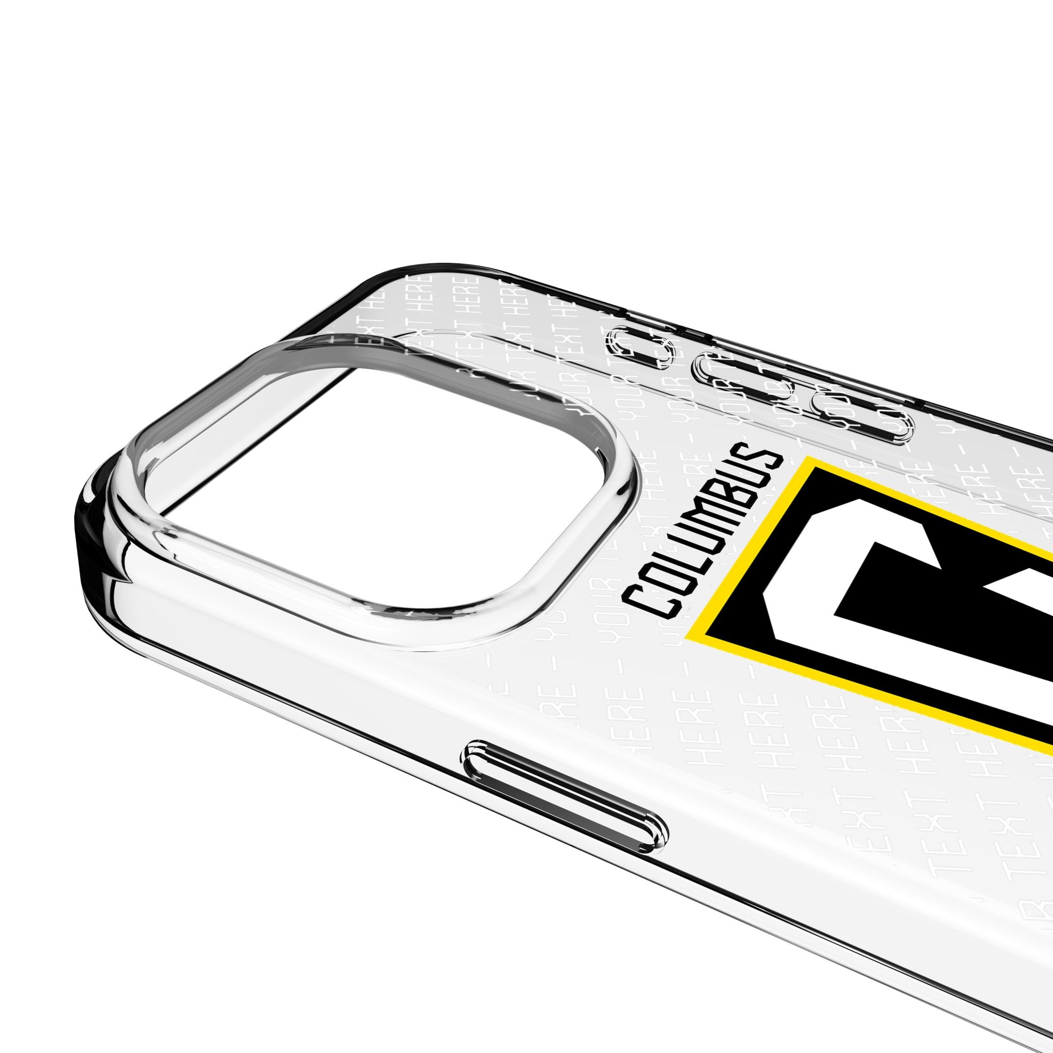 Columbus Crew Personalized EndZone Plus Clear Phone Case for Apple iPhone 3