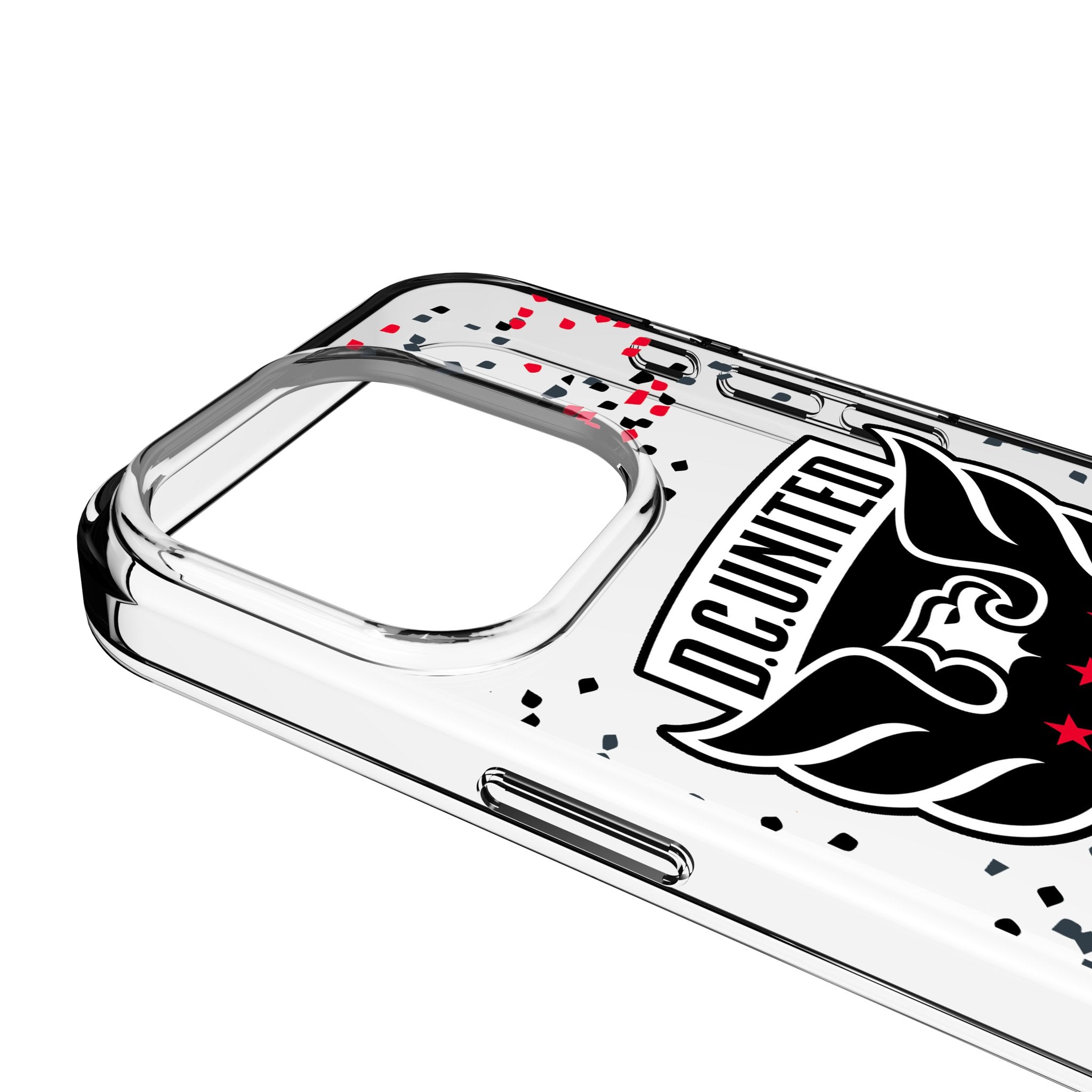 DC United Confetti Clear Phone Case for Apple iPhone 3