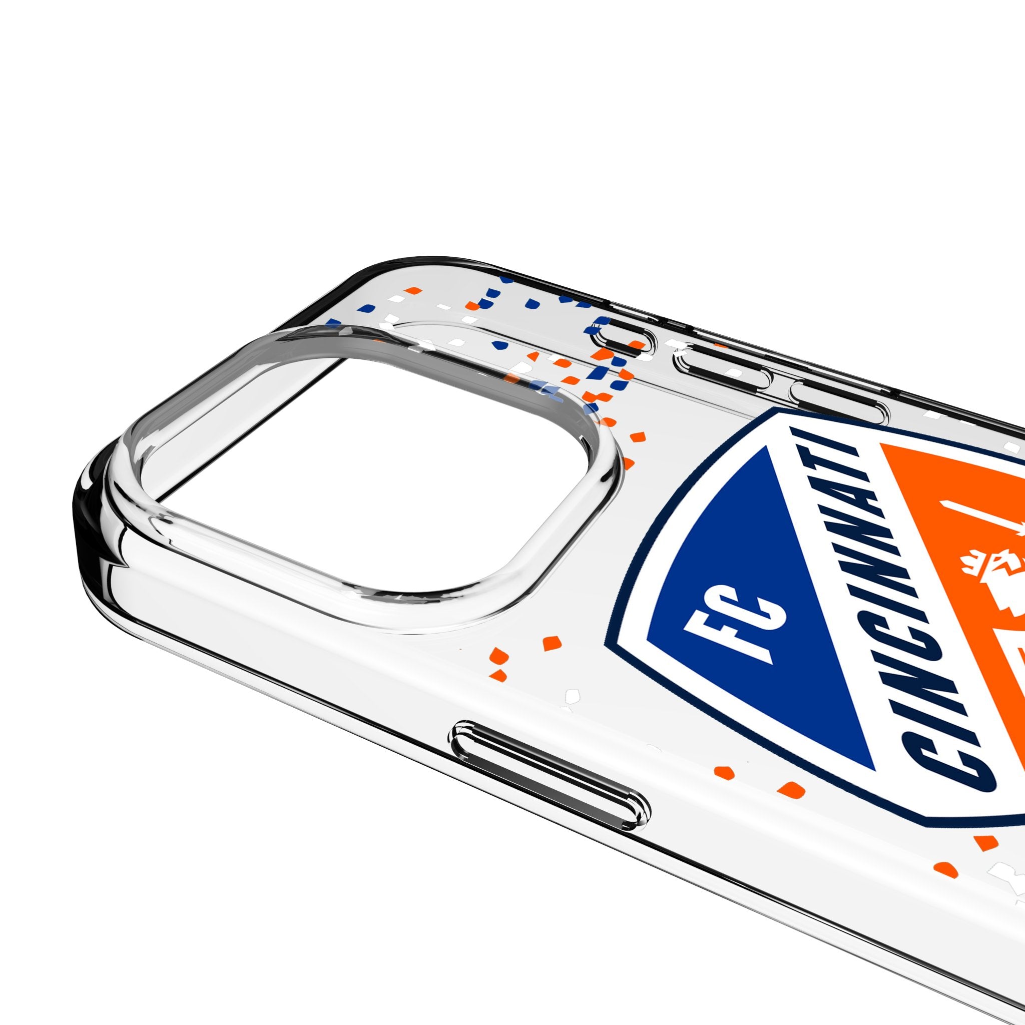 FC Cincinnati Confetti Clear Phone Case for Apple iPhone 3