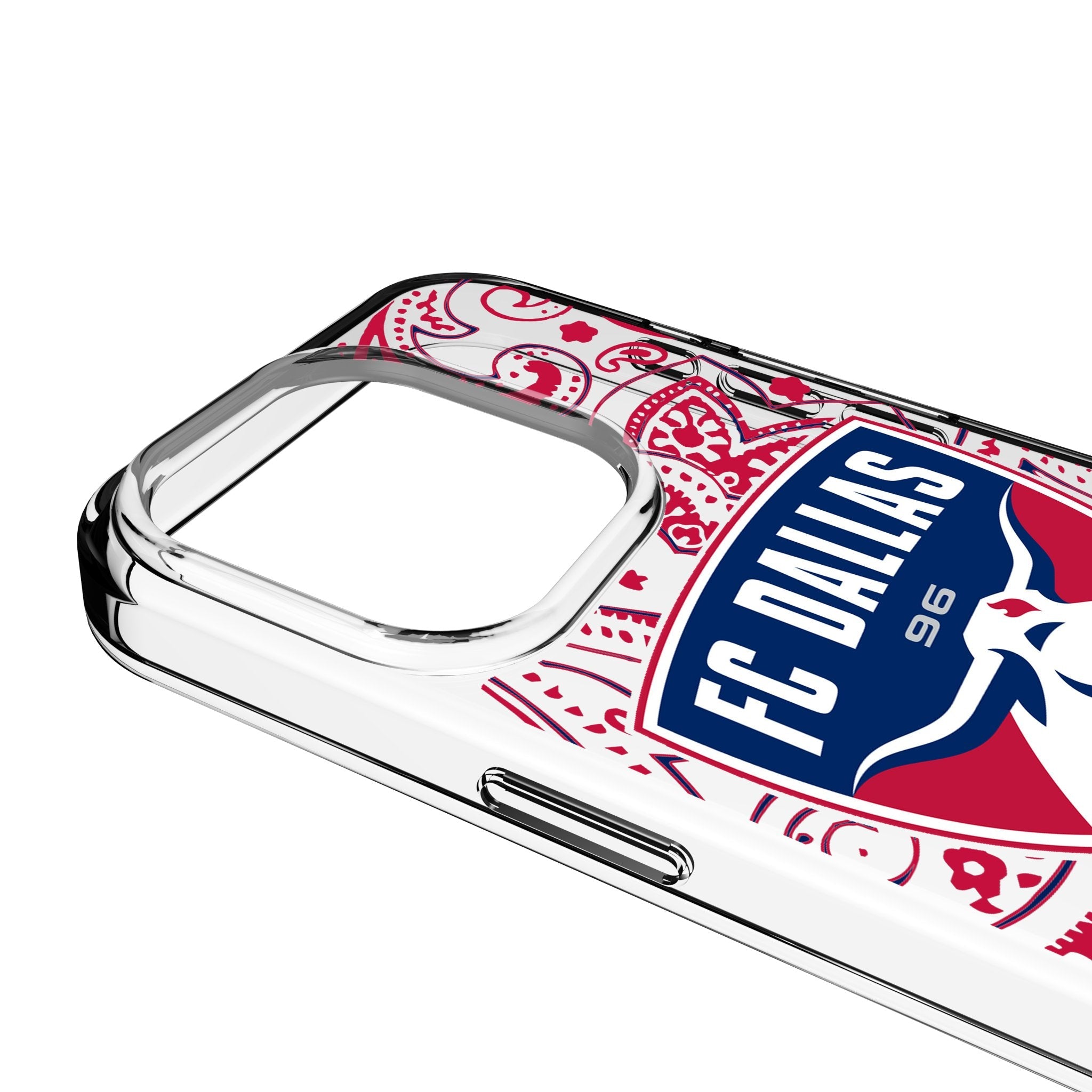 FC Dallas Paisley Clear Phone Case for Apple iPhone 3