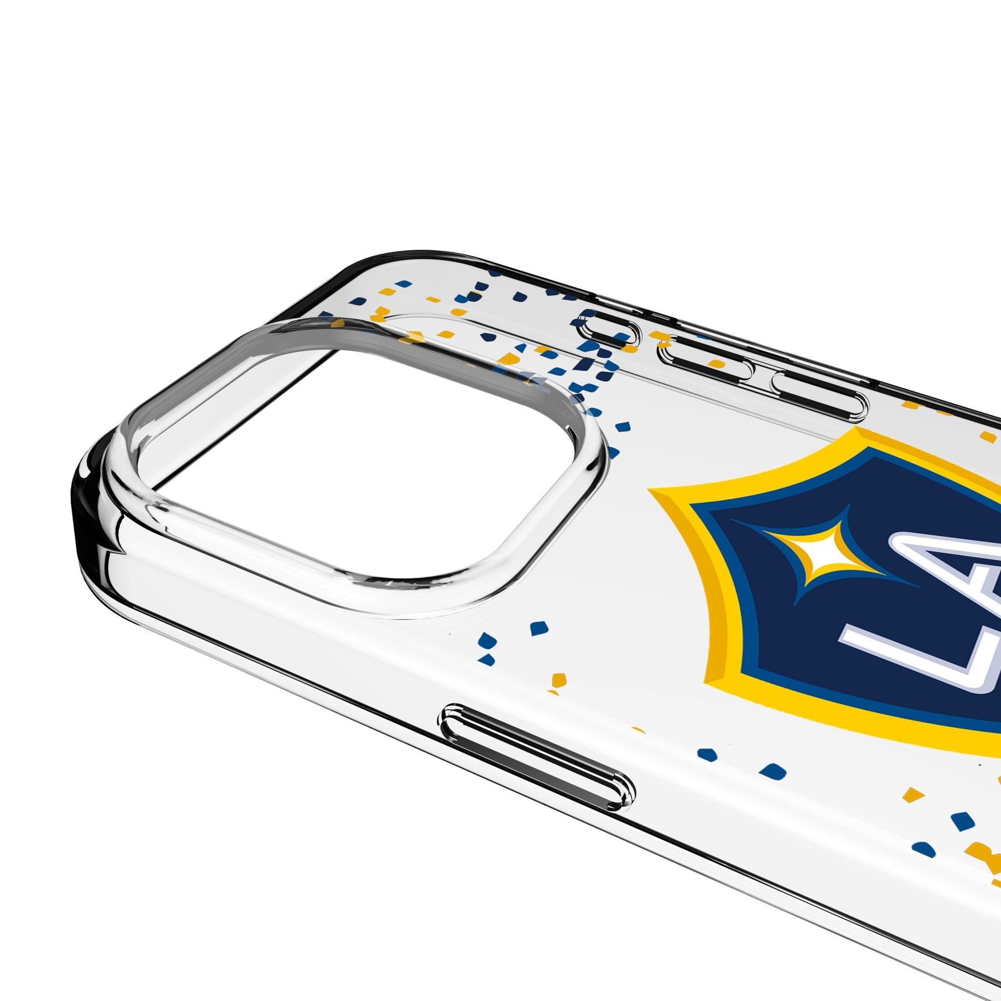 LA Galaxy Confetti Clear Phone Case for Apple iPhone 3