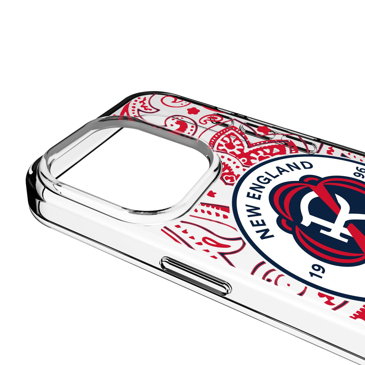 New England Revolution Paisley Clear Phone Case for Apple iPhone 3