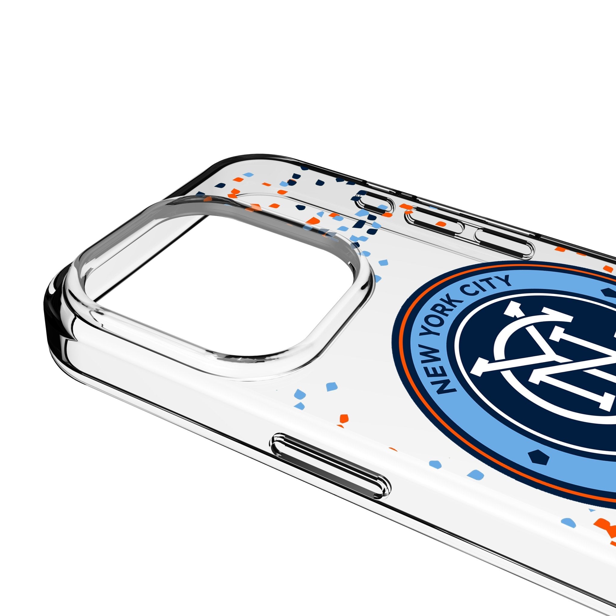 New York City FC Confetti Clear Phone Case for Apple iPhone 3