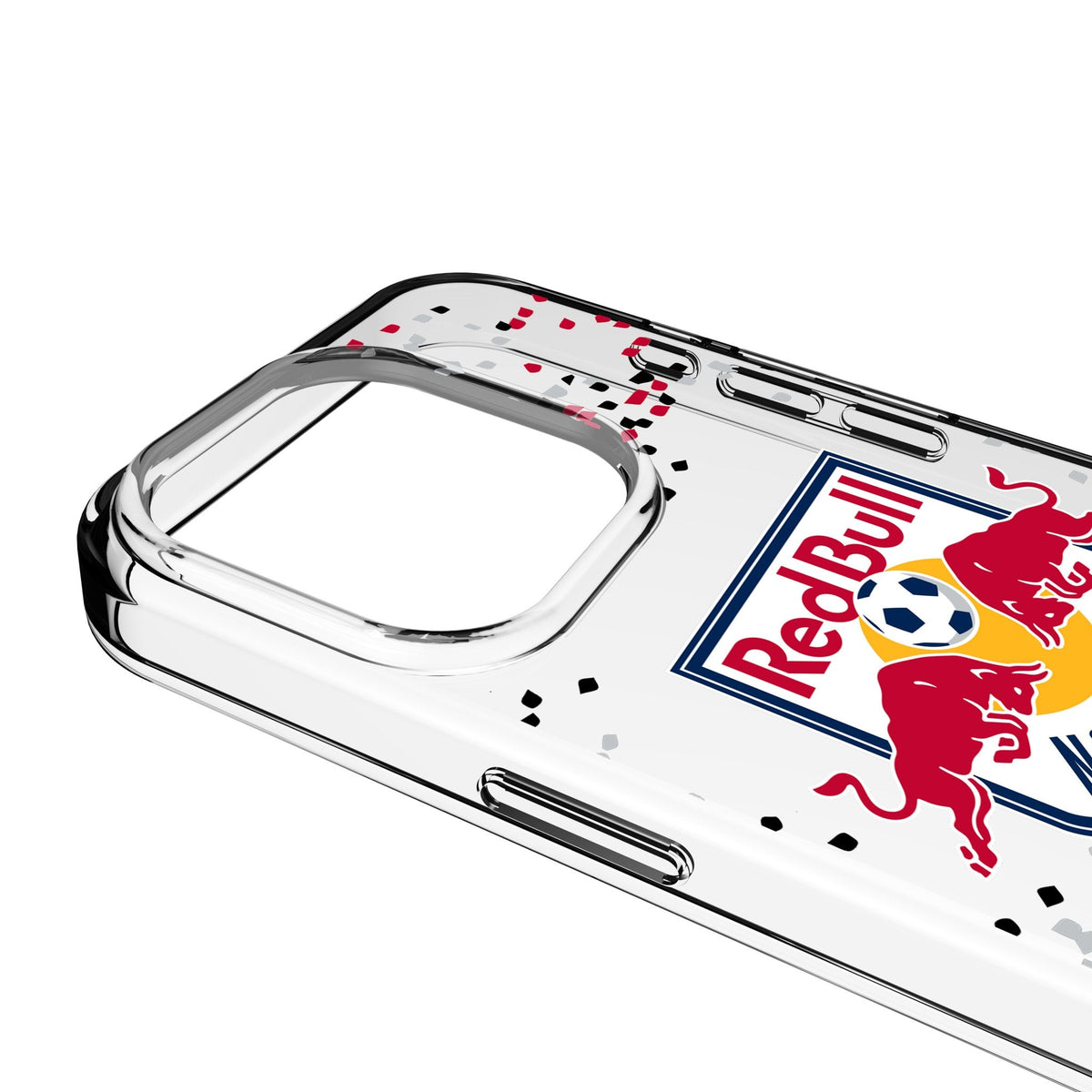 New York Red Bulls Confetti Clear Phone Case for Apple iPhone 3