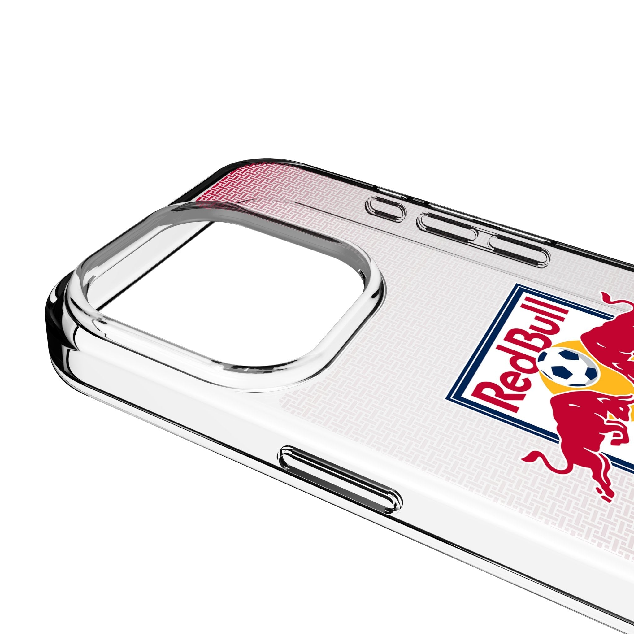New York Red Bulls Linen Clear Phone Case for Apple iPhone 3