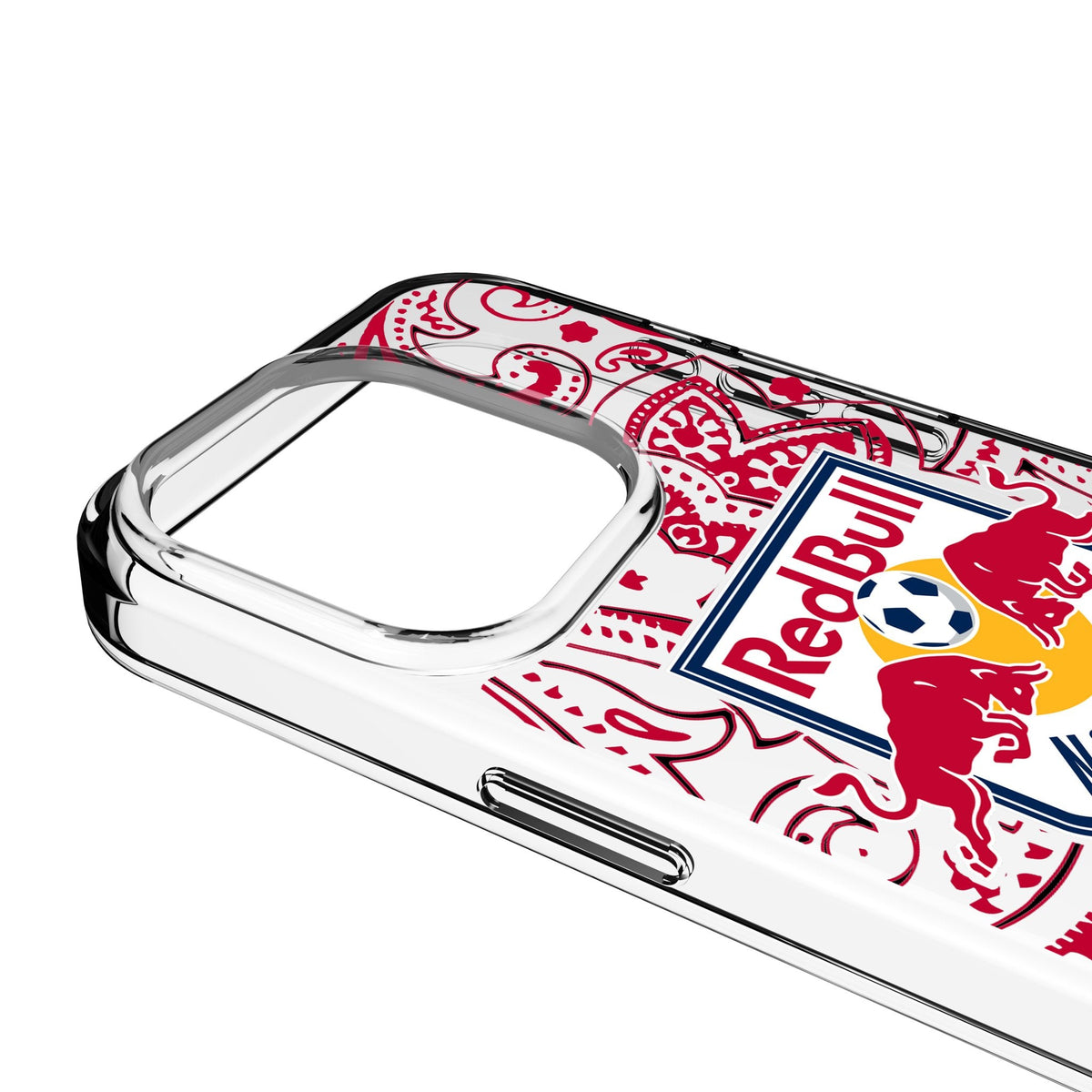New York Red Bulls Paisley Clear Phone Case for Apple iPhone 3