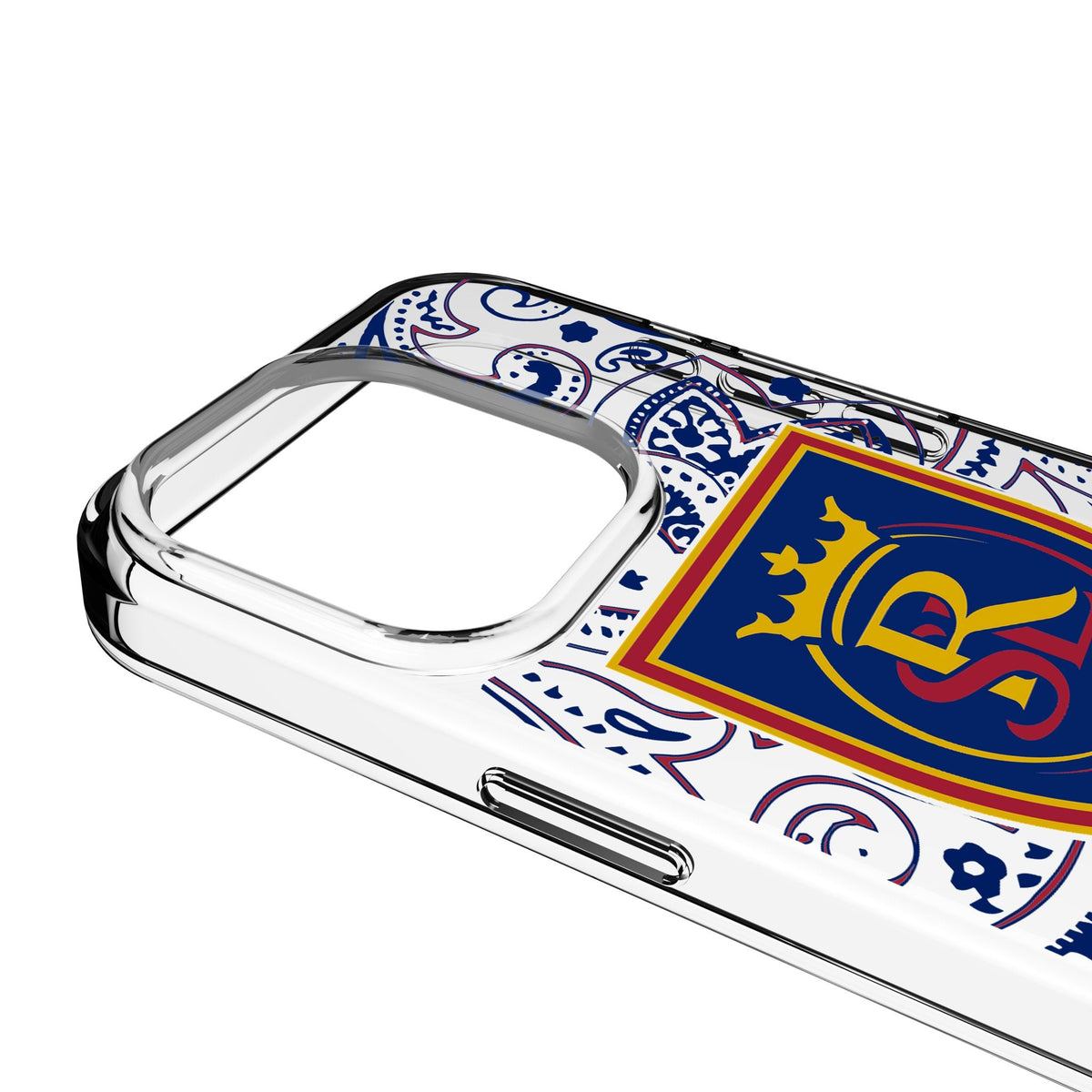 Real Salt Lake Paisley Clear Phone Case for Apple iPhone 3