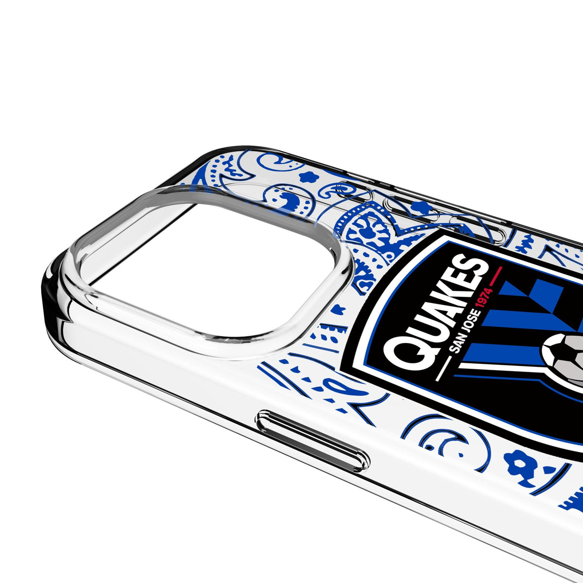 San Jose Earthquakes Paisley Clear Phone Case for Apple iPhone 3