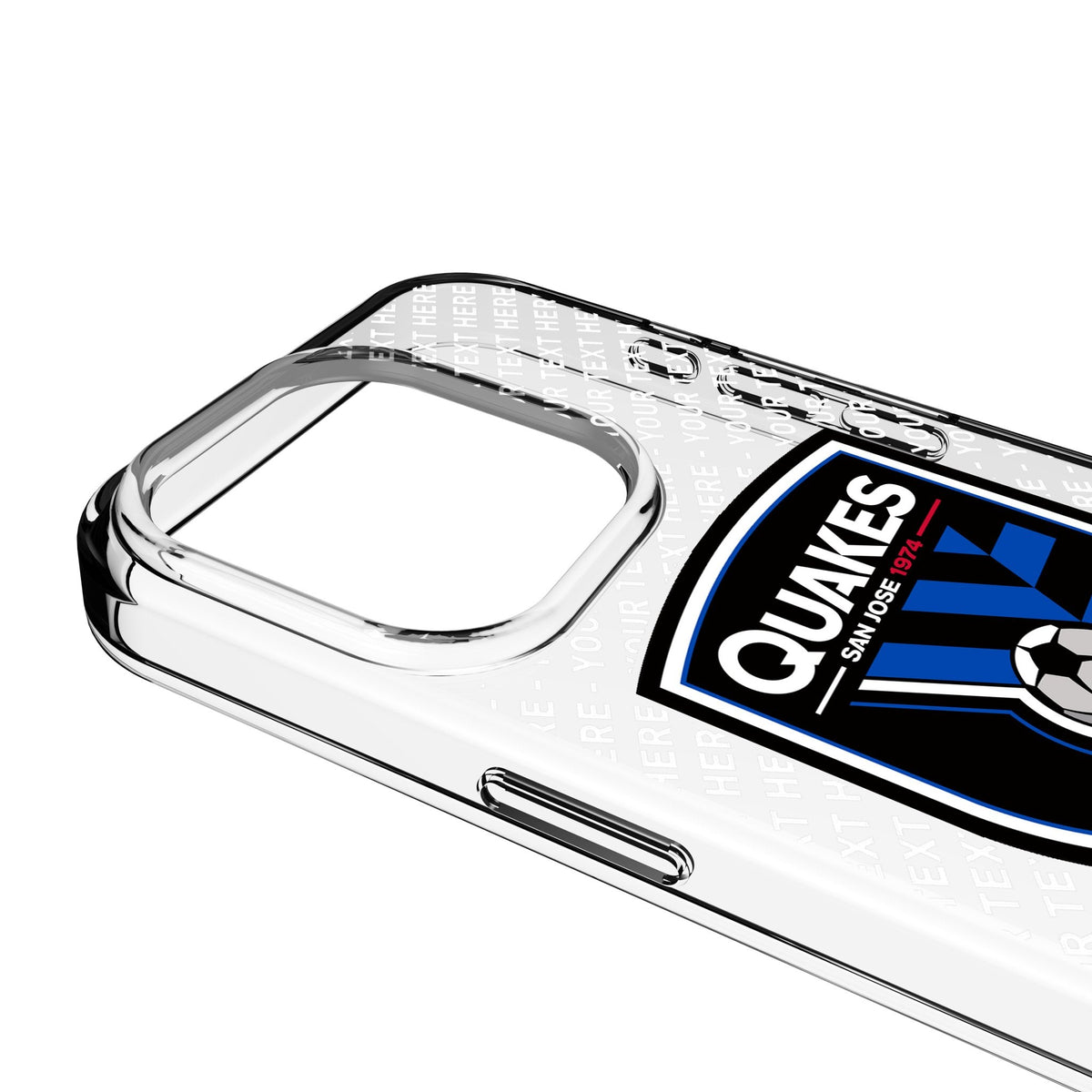San Jose Earthquakes Personalized EndZone Plus Clear Phone Case for Apple iPhone 3