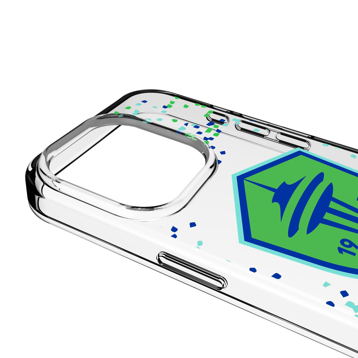 Seattle Sounders FC Confetti Clear Phone Case for Apple iPhone 3