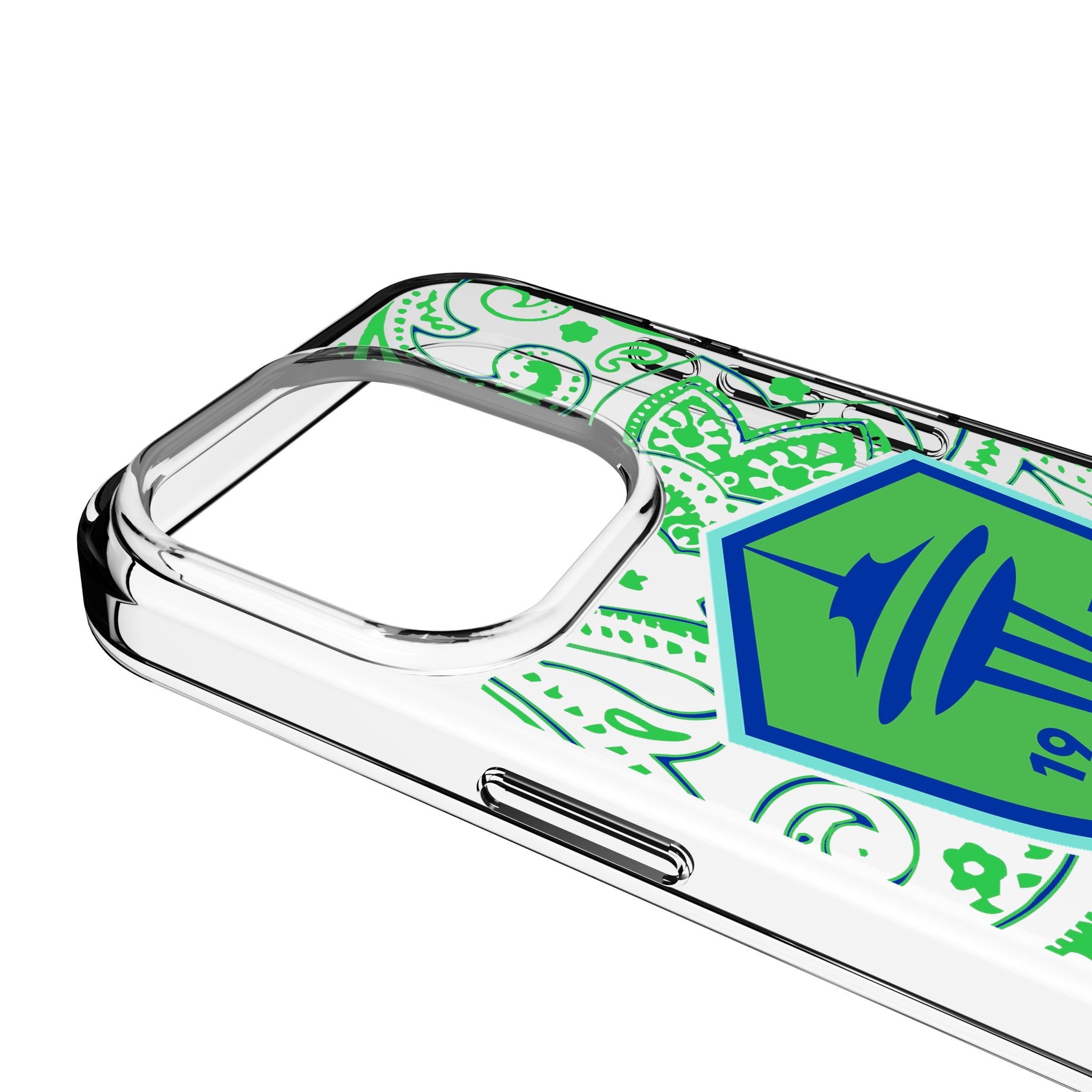 Seattle Sounders FC Paisley Clear Phone Case for Apple iPhone 3
