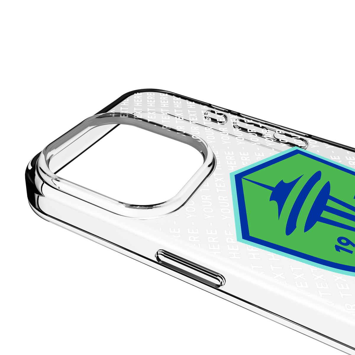 Seattle Sounders FC Personalized EndZone Plus Clear Phone Case for Apple iPhone 3