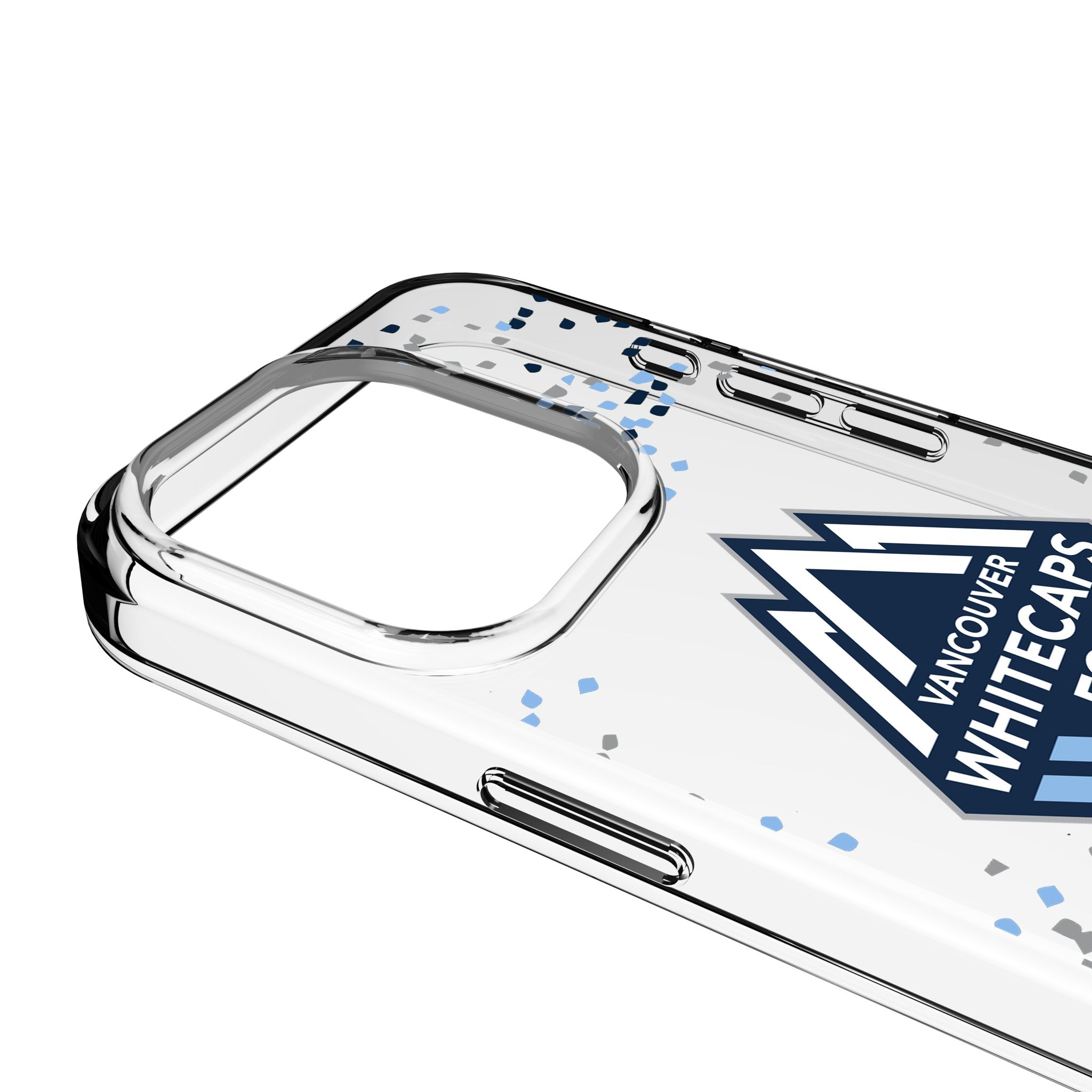 Vancouver Whitecaps Confetti Clear Phone Case for Apple iPhone 3