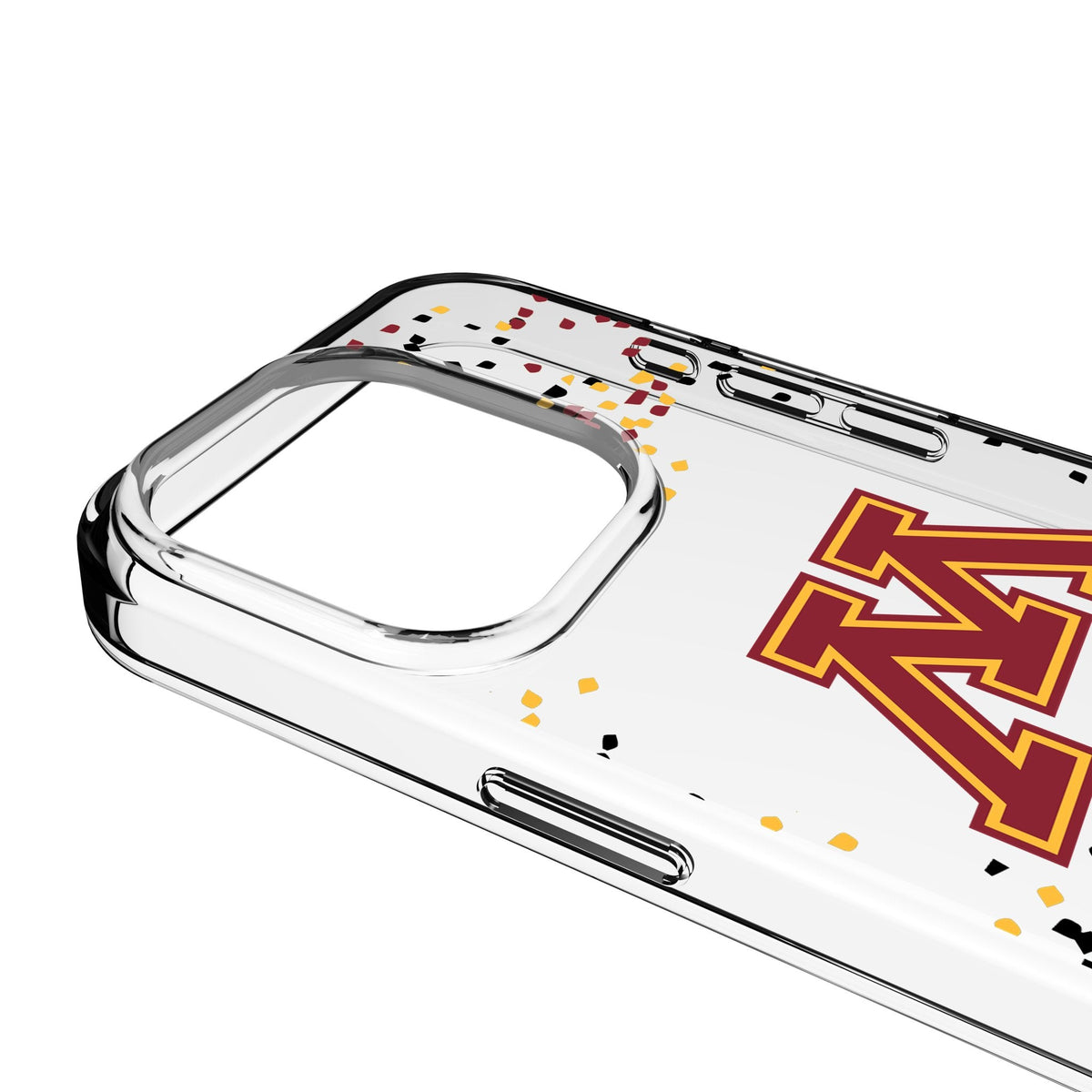 University of Minnesota Golden Gophers Confetti Clear Phone Case for Apple iPhone 3