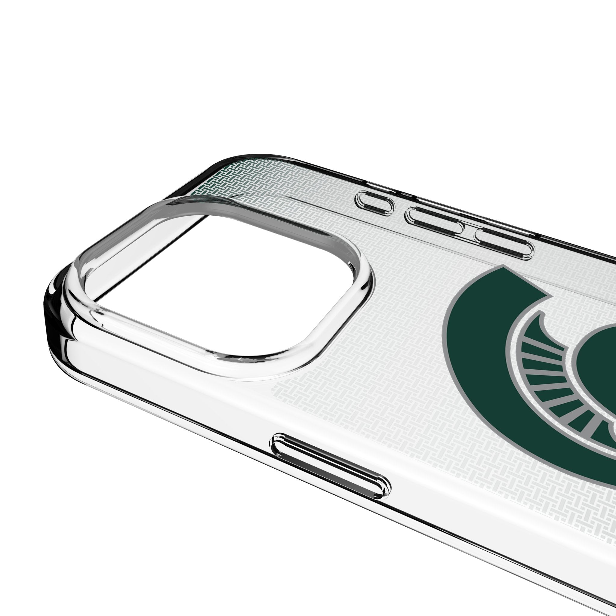 Michigan State University Spartans Linen Clear Phone Case for Apple iPhone 3