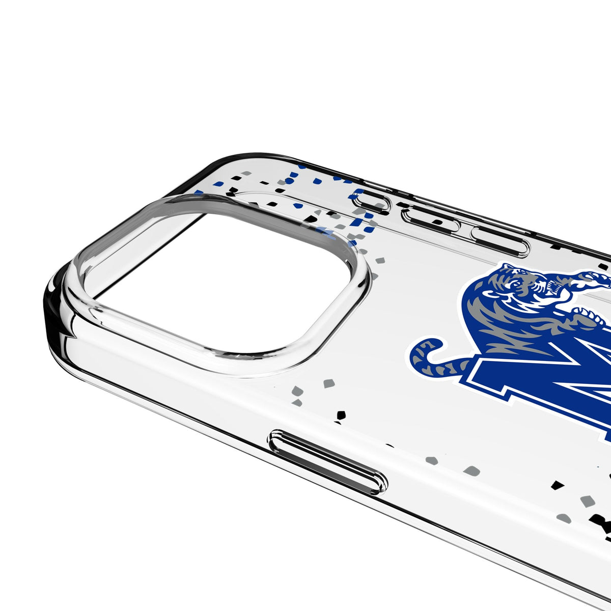 University of Memphis Tigers Confetti Clear Phone Case for Apple iPhone 3
