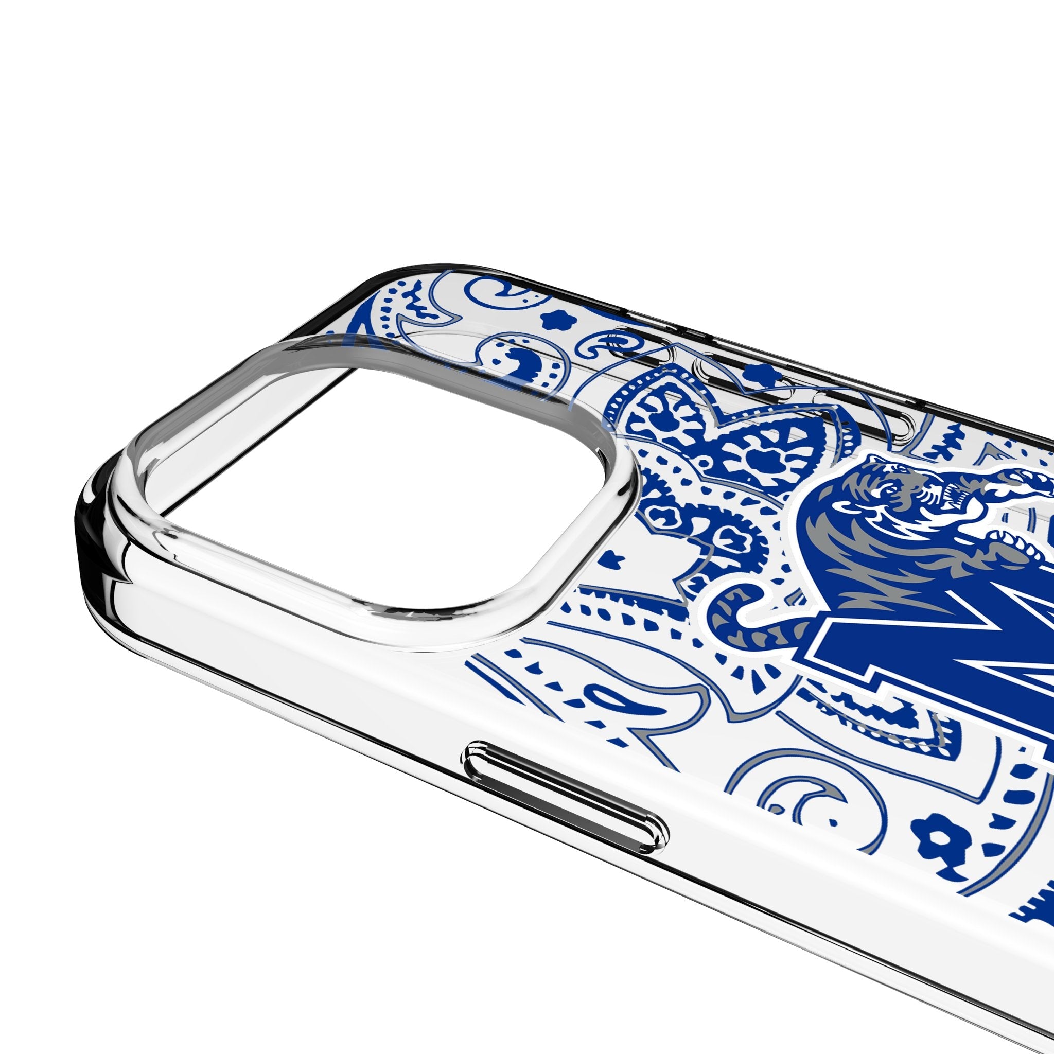 University of Memphis Tigers Paisley Clear Phone Case for Apple iPhone 3