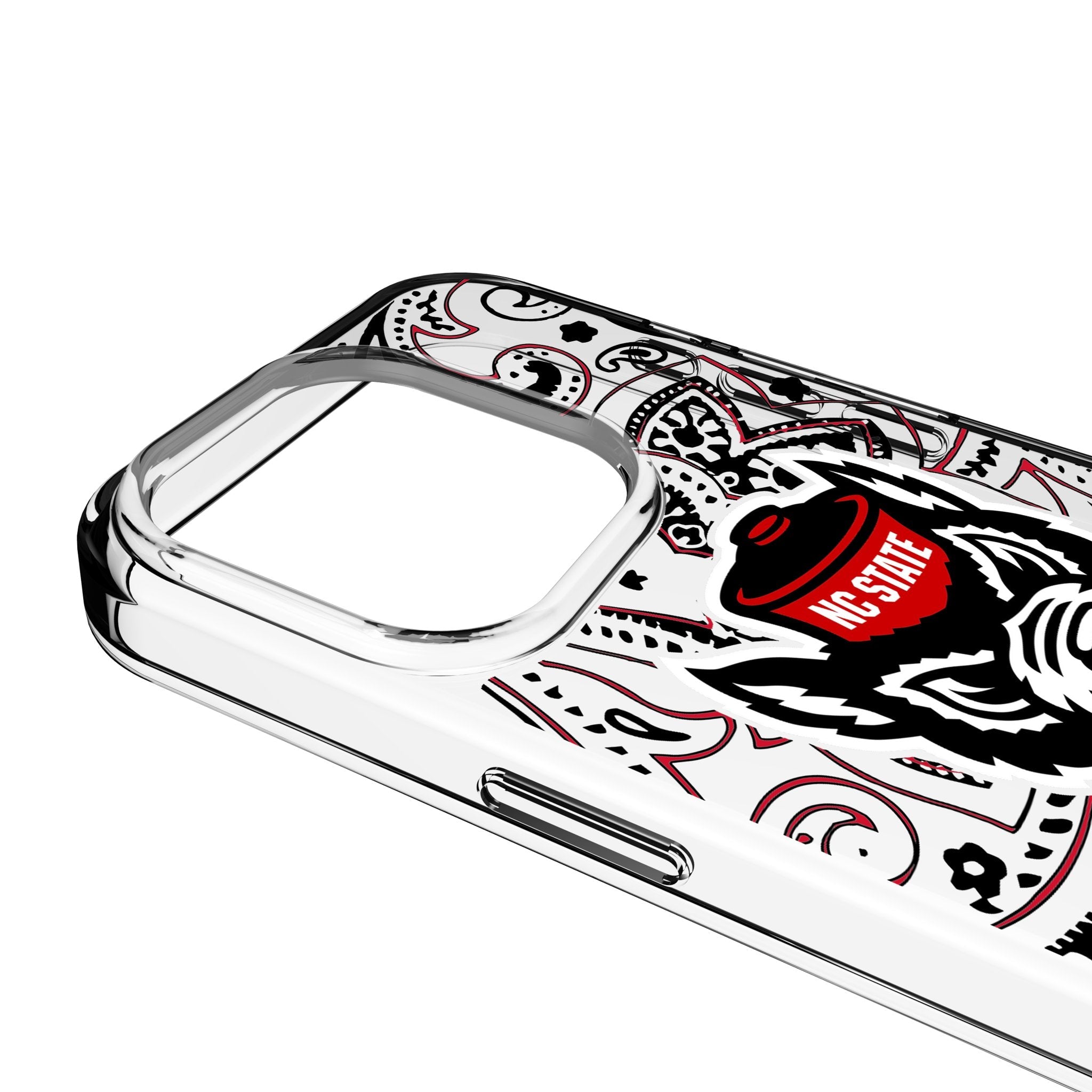 North Carolina State University Wolfpack Paisley Clear Phone Case for Apple iPhone 3