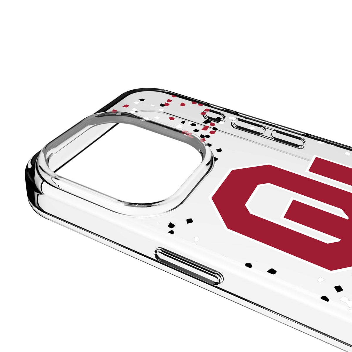 University of Oklahoma Sooners Confetti Clear Phone Case for Apple iPhone 3
