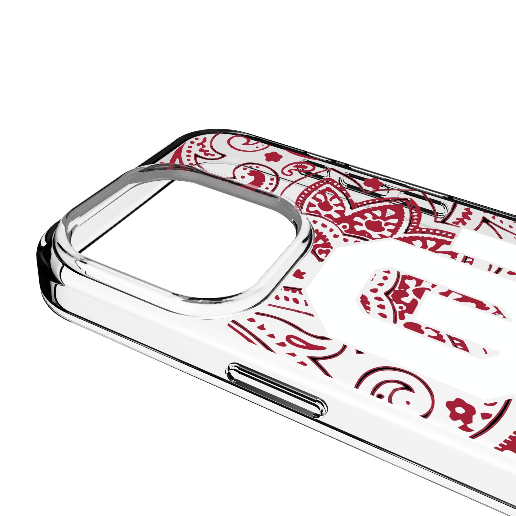 University of Oklahoma Sooners Paisley Clear Phone Case for Apple iPhone 3