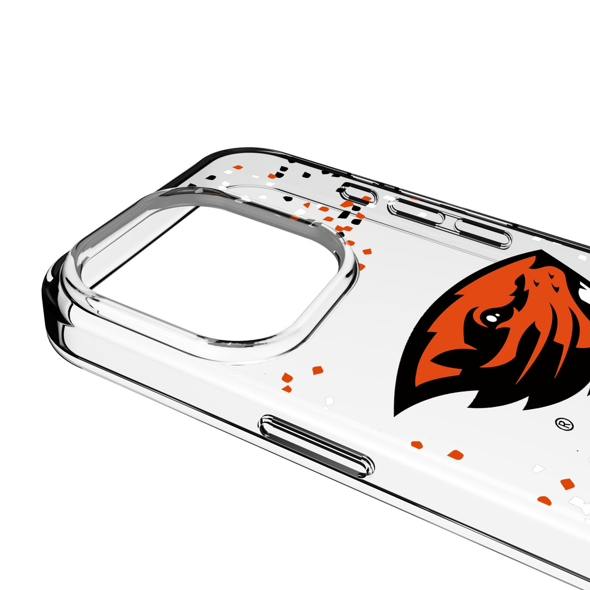 Oregon State University Beavers Confetti Clear Phone Case for Apple iPhone 3
