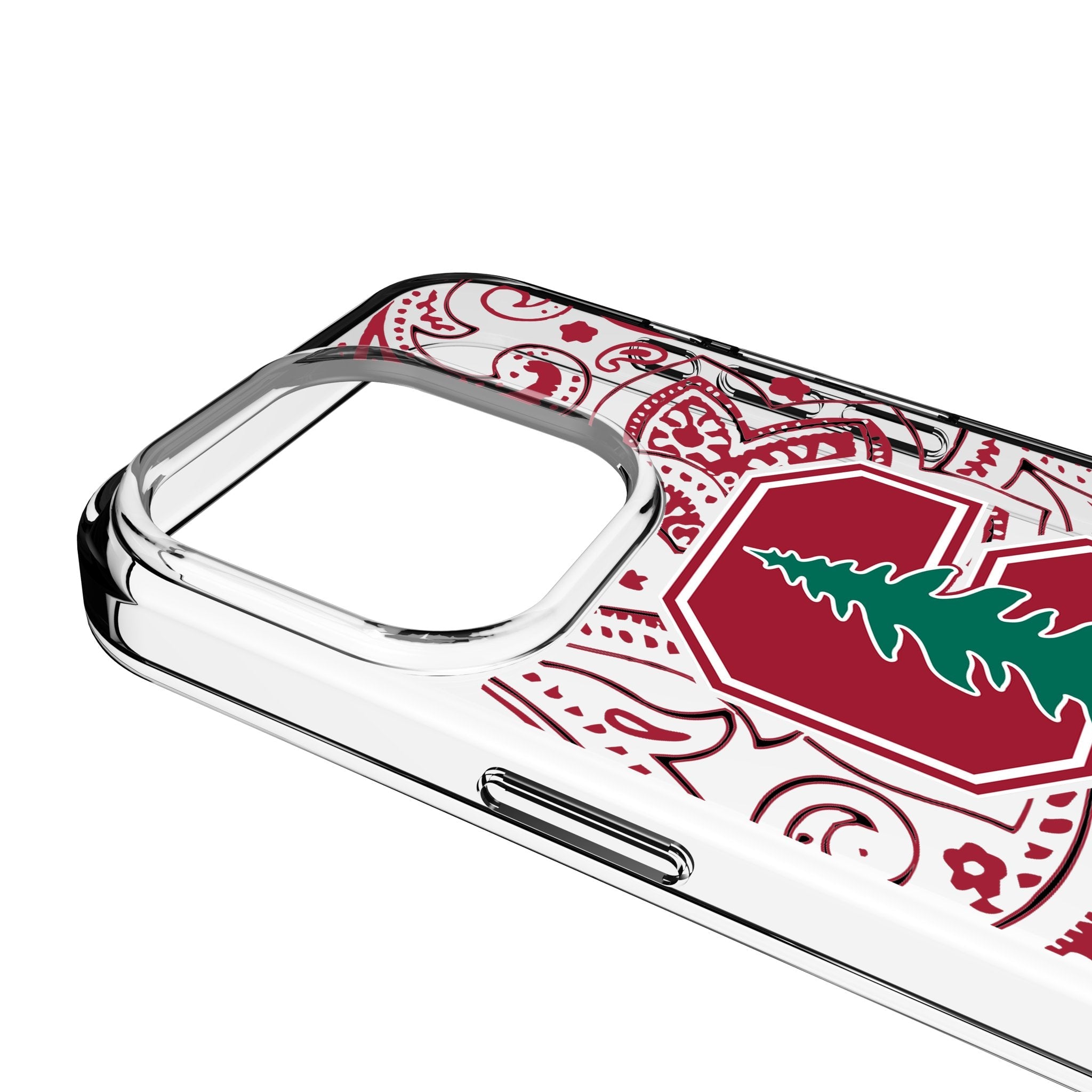 Stanford University Cardinal Paisley Clear Phone Case for Apple iPhone 3