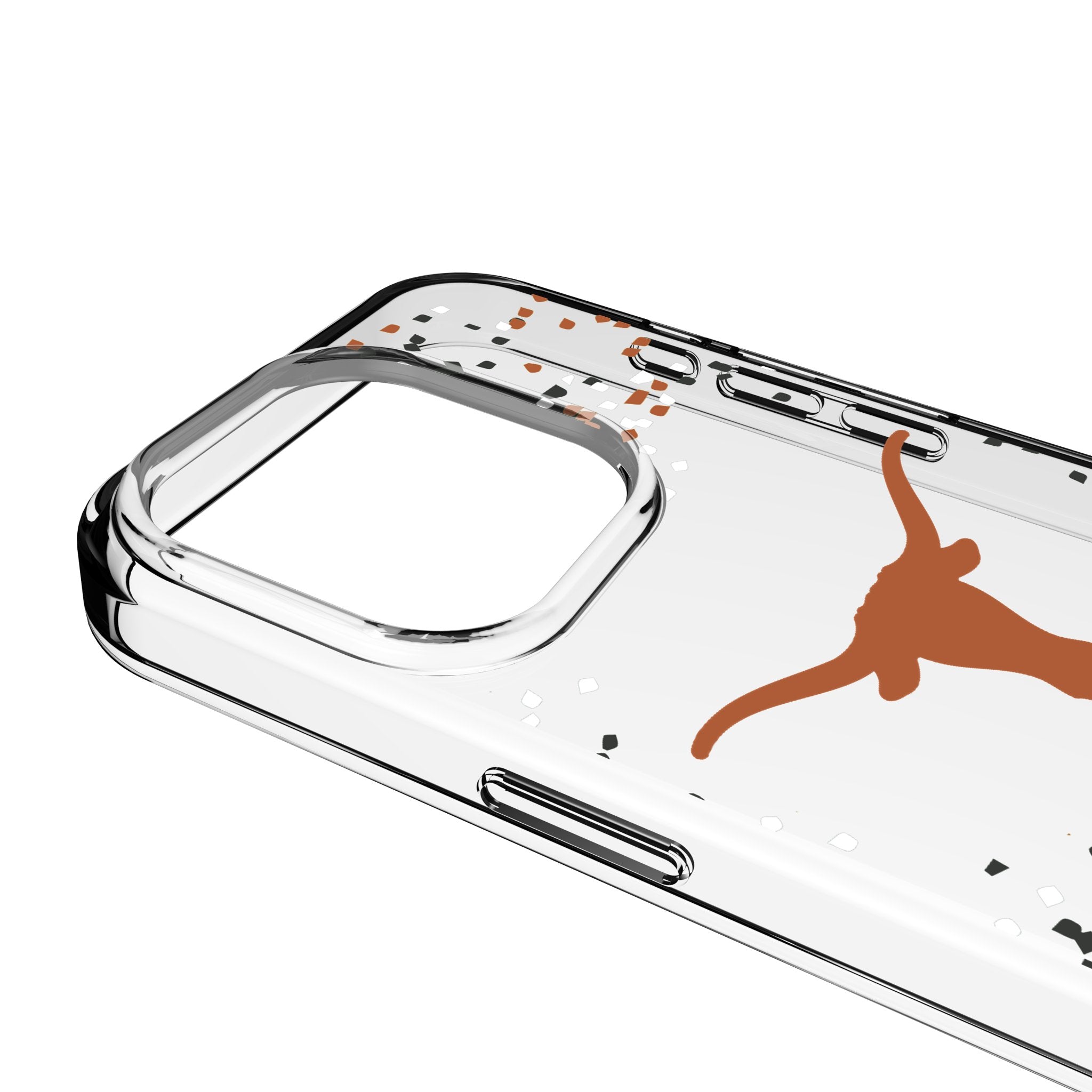 University of Texas Longhorns Confetti Clear Phone Case for Apple iPhone 3