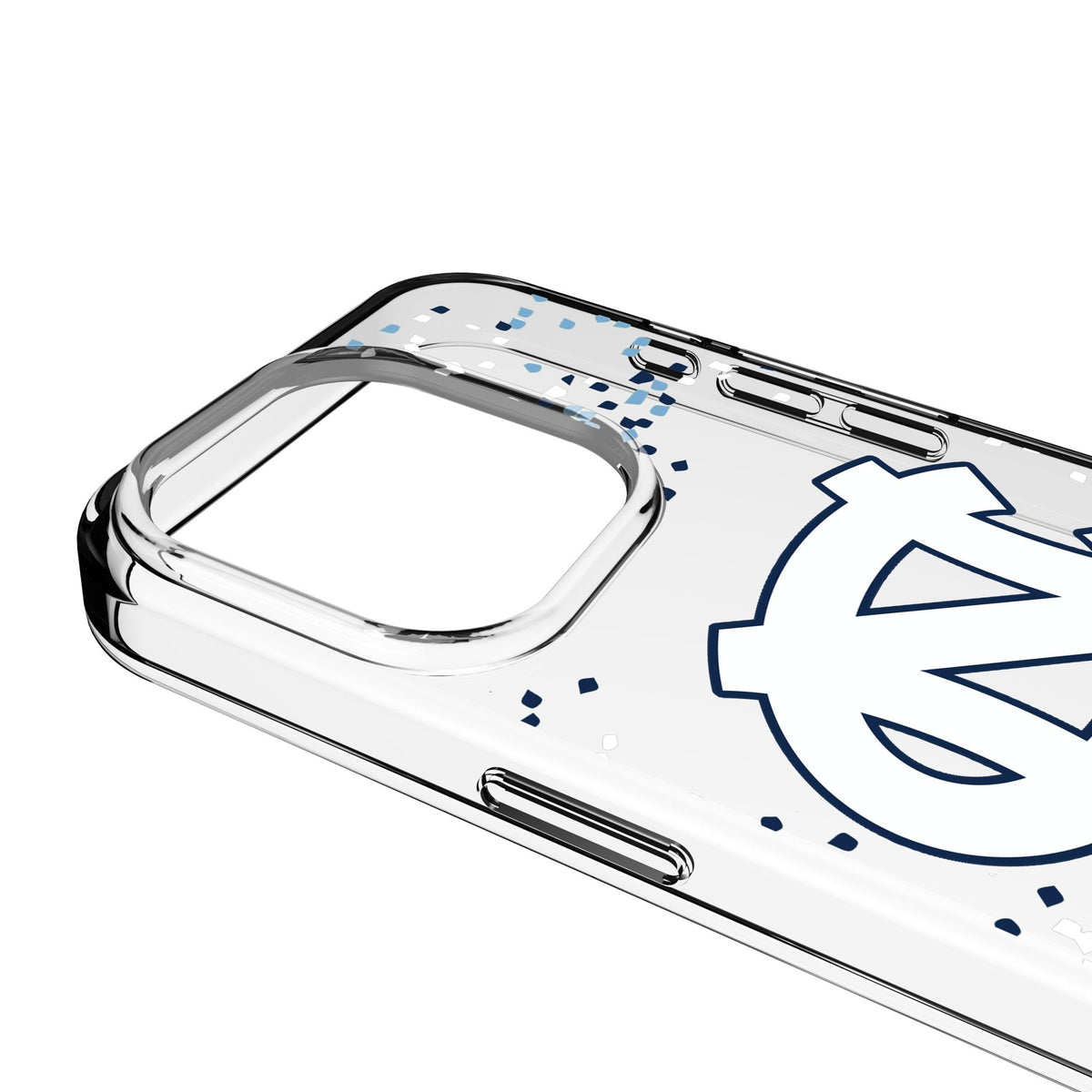 University of North Carolina Tar Heels Confetti Clear Phone Case for Apple iPhone 3