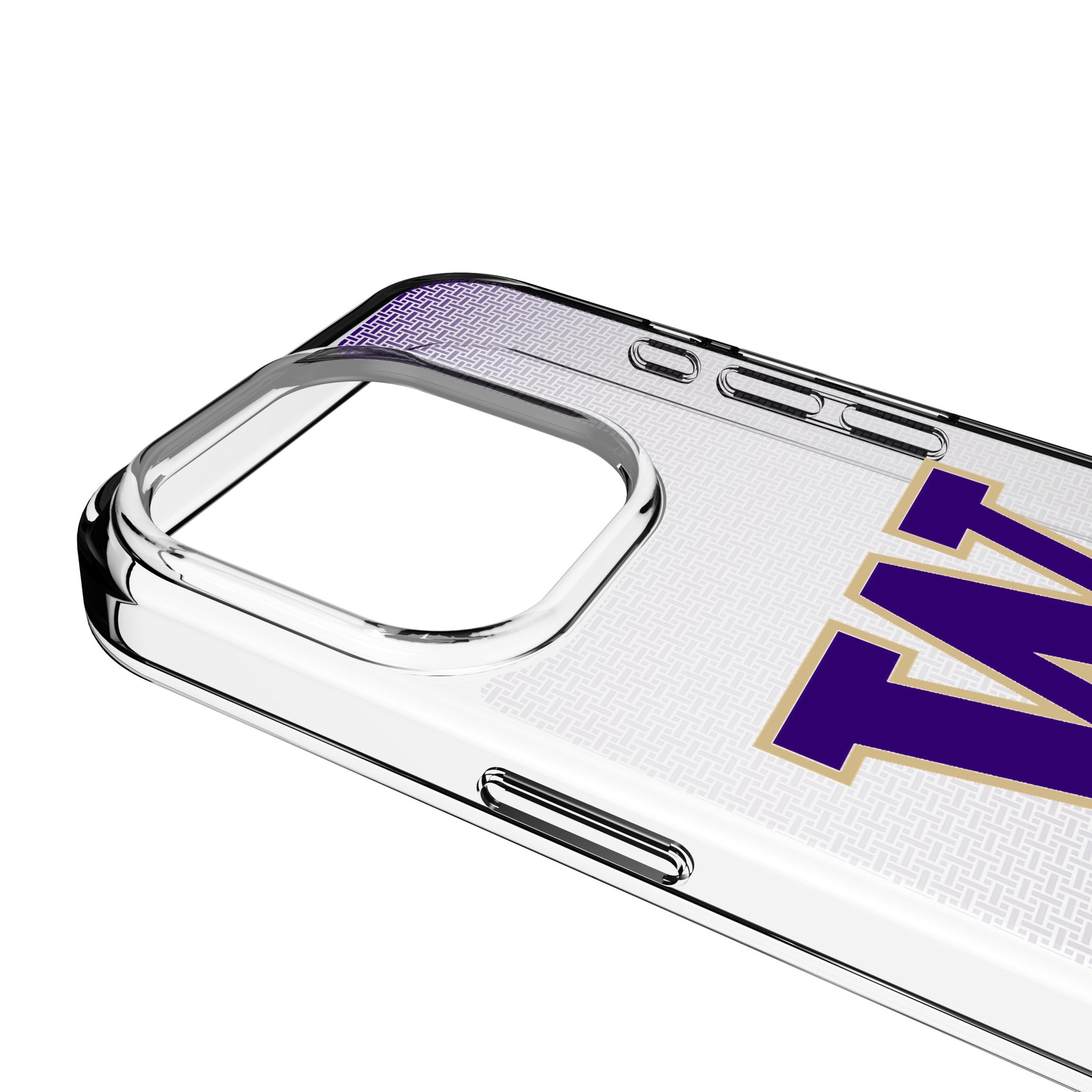 University of Washington Huskies Linen Clear Phone Case for Apple iPhone 3