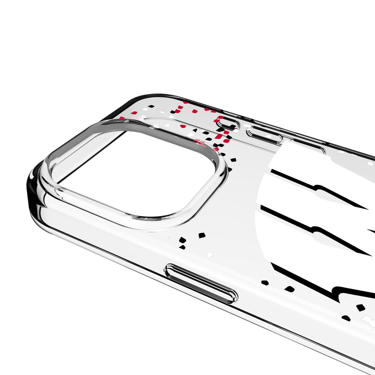 University of Wisconsin Badgers Confetti Clear Phone Case for Apple iPhone 3