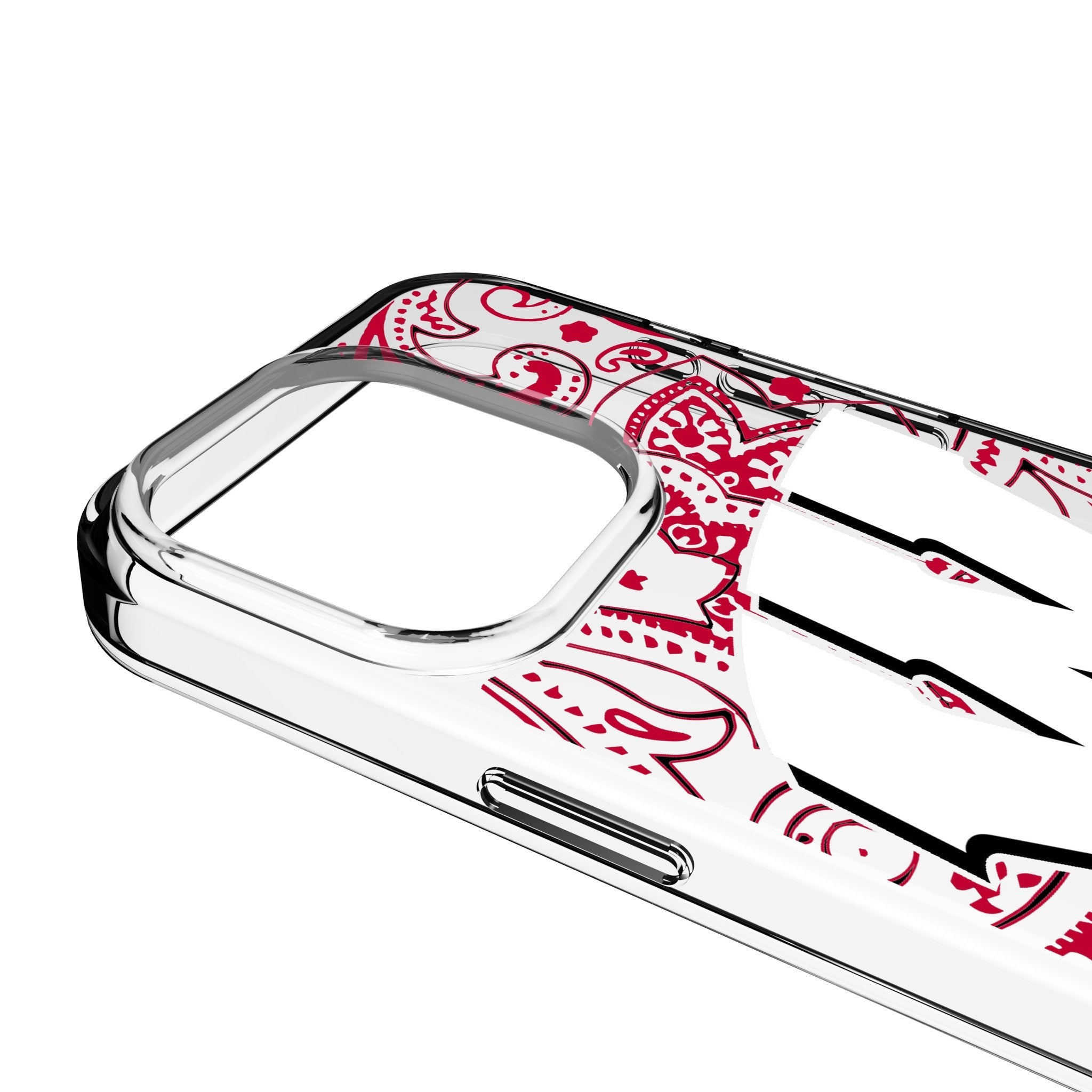 University of Wisconsin Badgers Paisley Clear Phone Case for Apple iPhone 3
