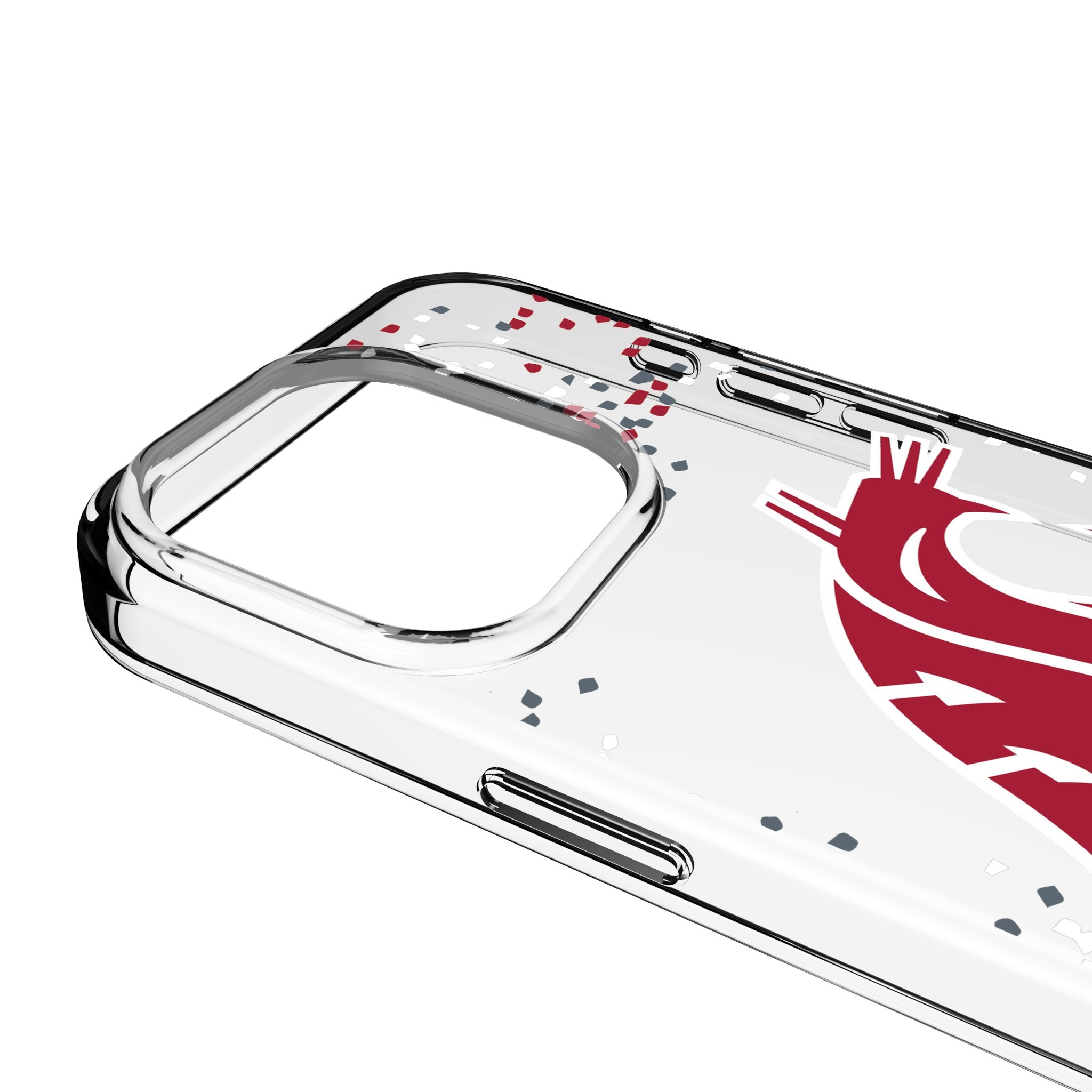 Washington State University Cougars Confetti Clear Phone Case for Apple iPhone 3