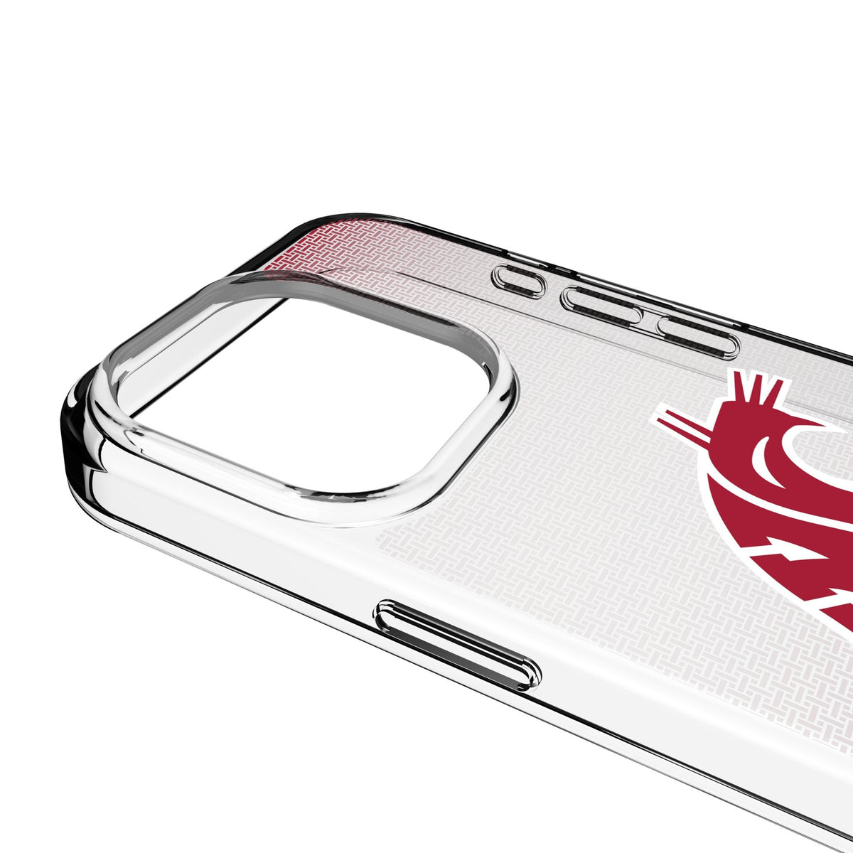 Washington State University Cougars Linen Clear Phone Case for Apple iPhone 3