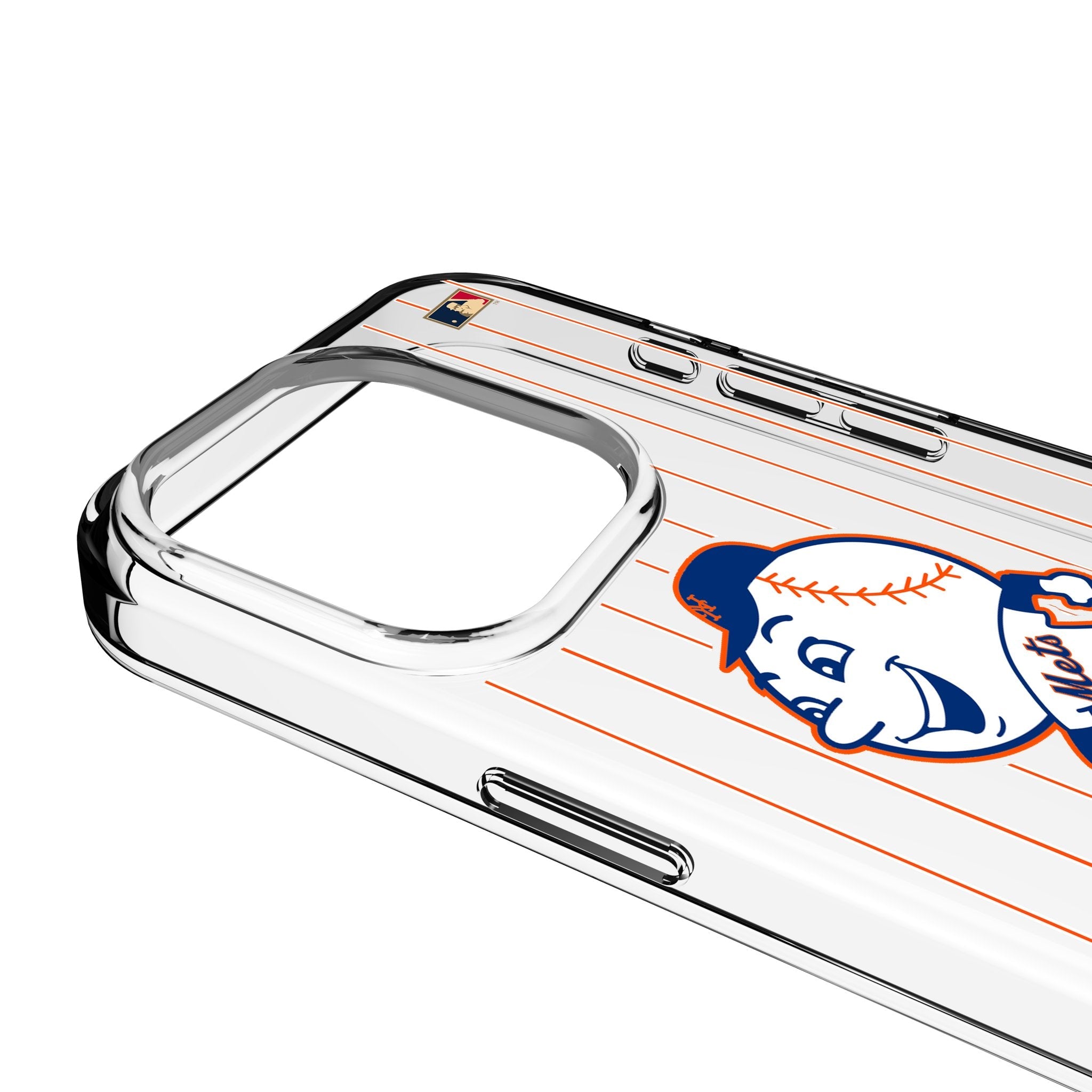 New York Mets 2014 - Cooperstown Collection Pinstripe Clear Phone Case for Apple iPhone 3