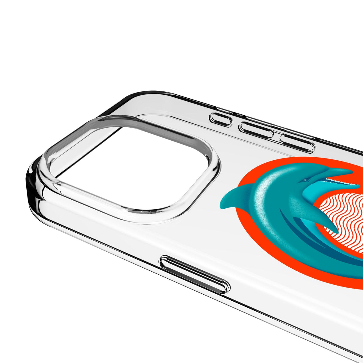 Miami Dolphins 2024 Edition Clear Phone Case for Apple iPhone 3