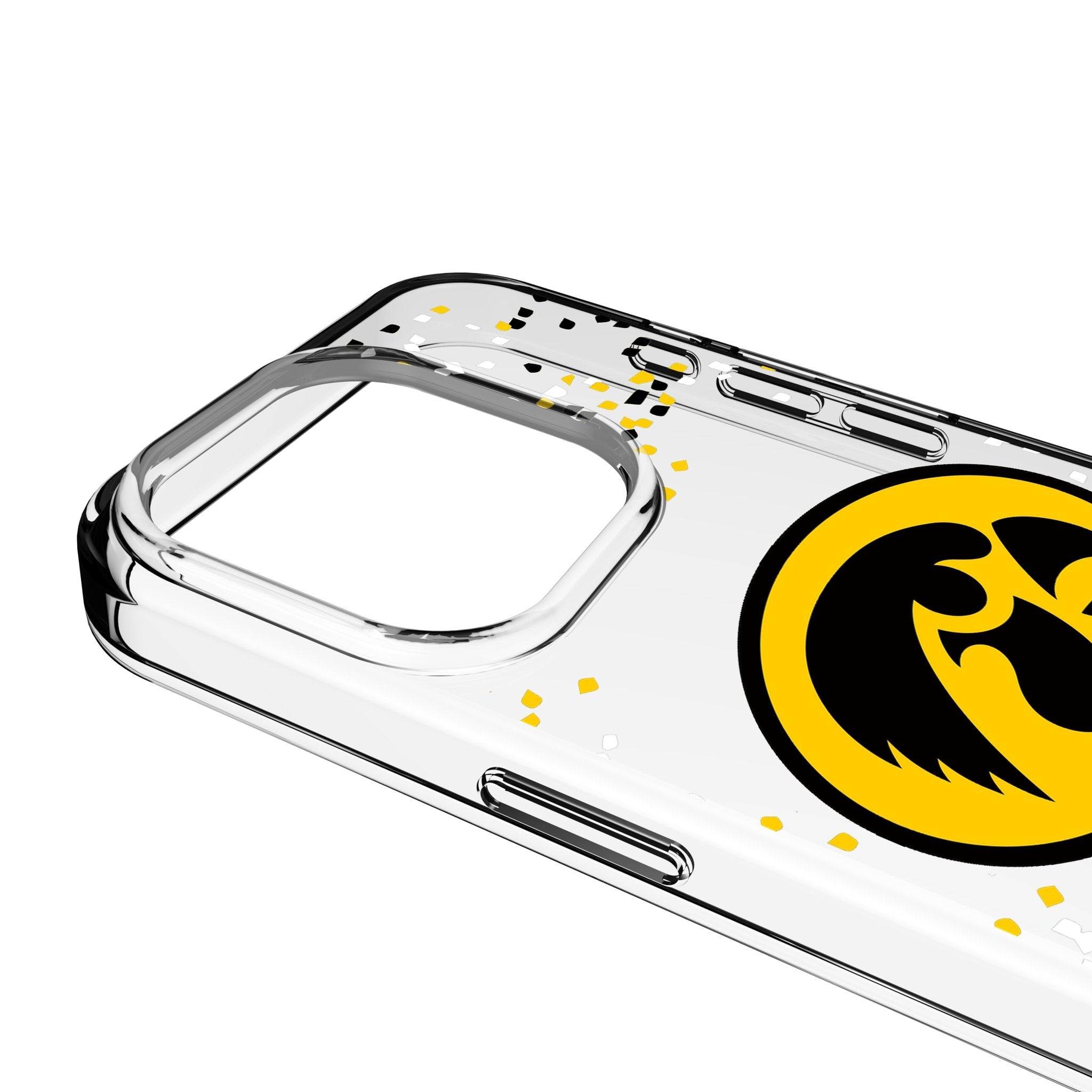 University of Iowa Hawkeyes Confetti Clear Phone Case for Apple iPhone 3