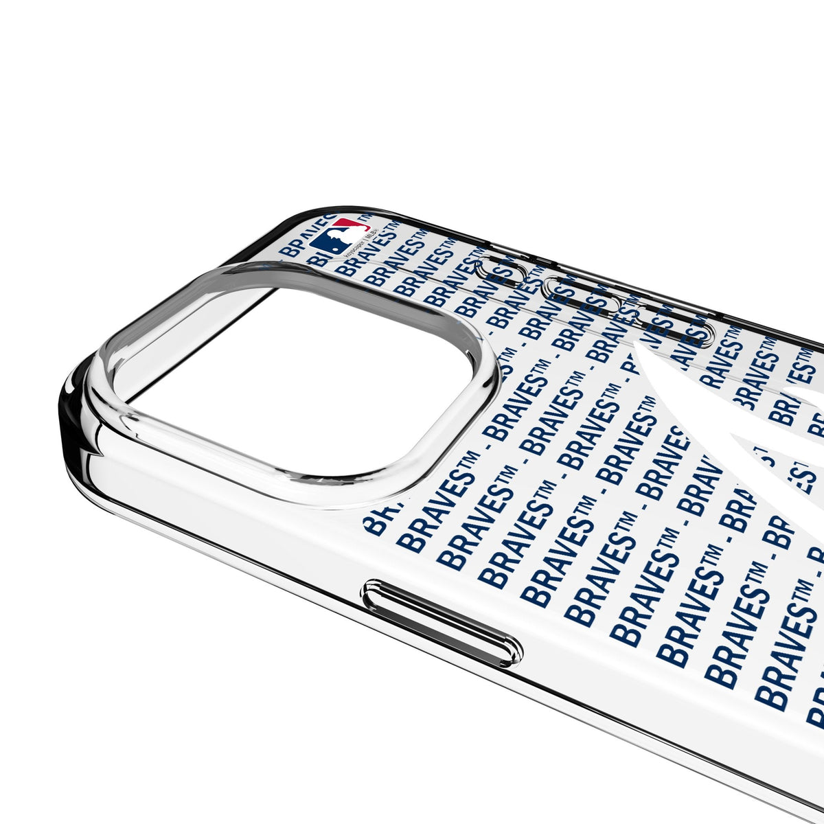 Atlanta Braves Text Backdrop Clear Phone Case for Apple iPhone 3