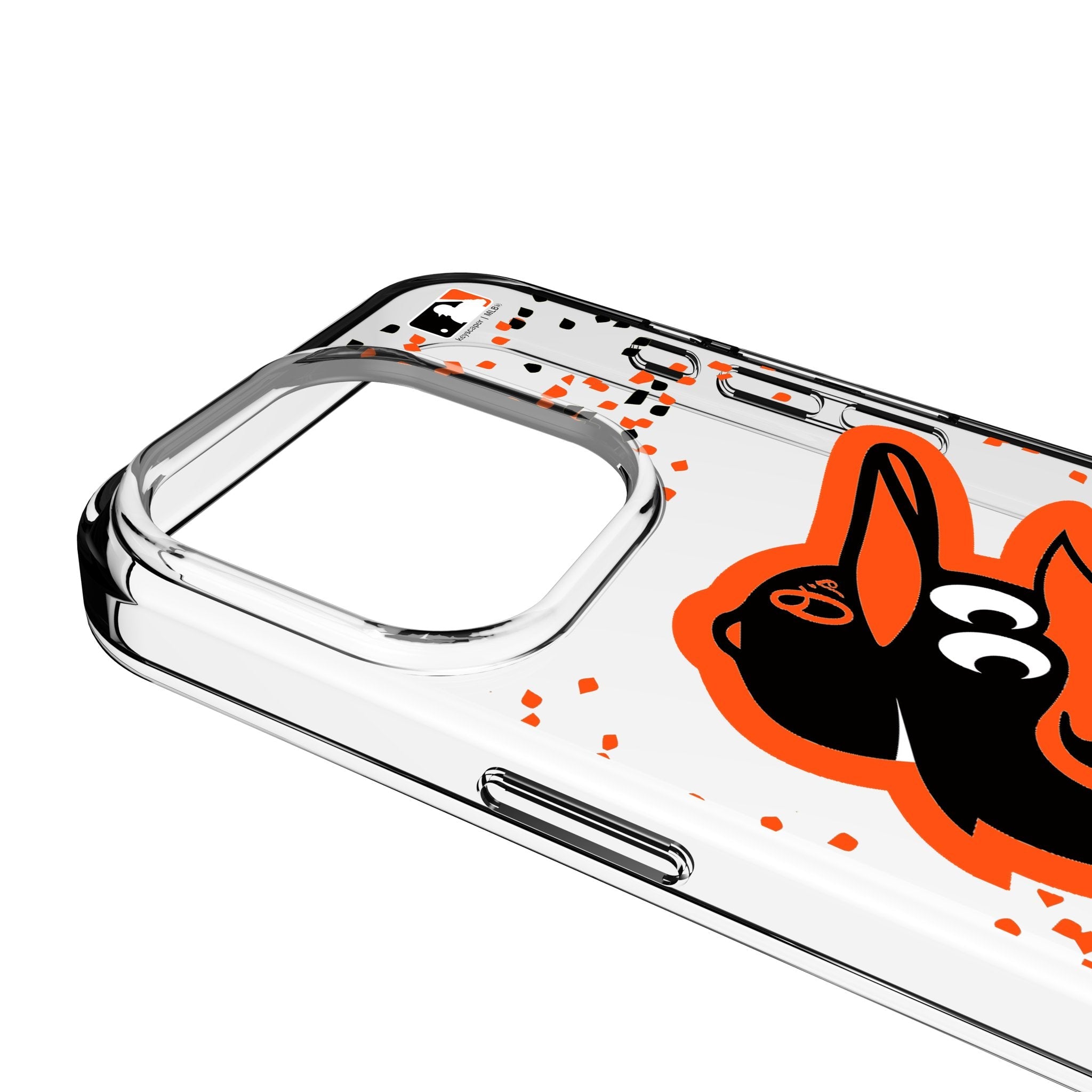 Baltimore Orioles Confetti Clear Phone Case for Apple iPhone 3