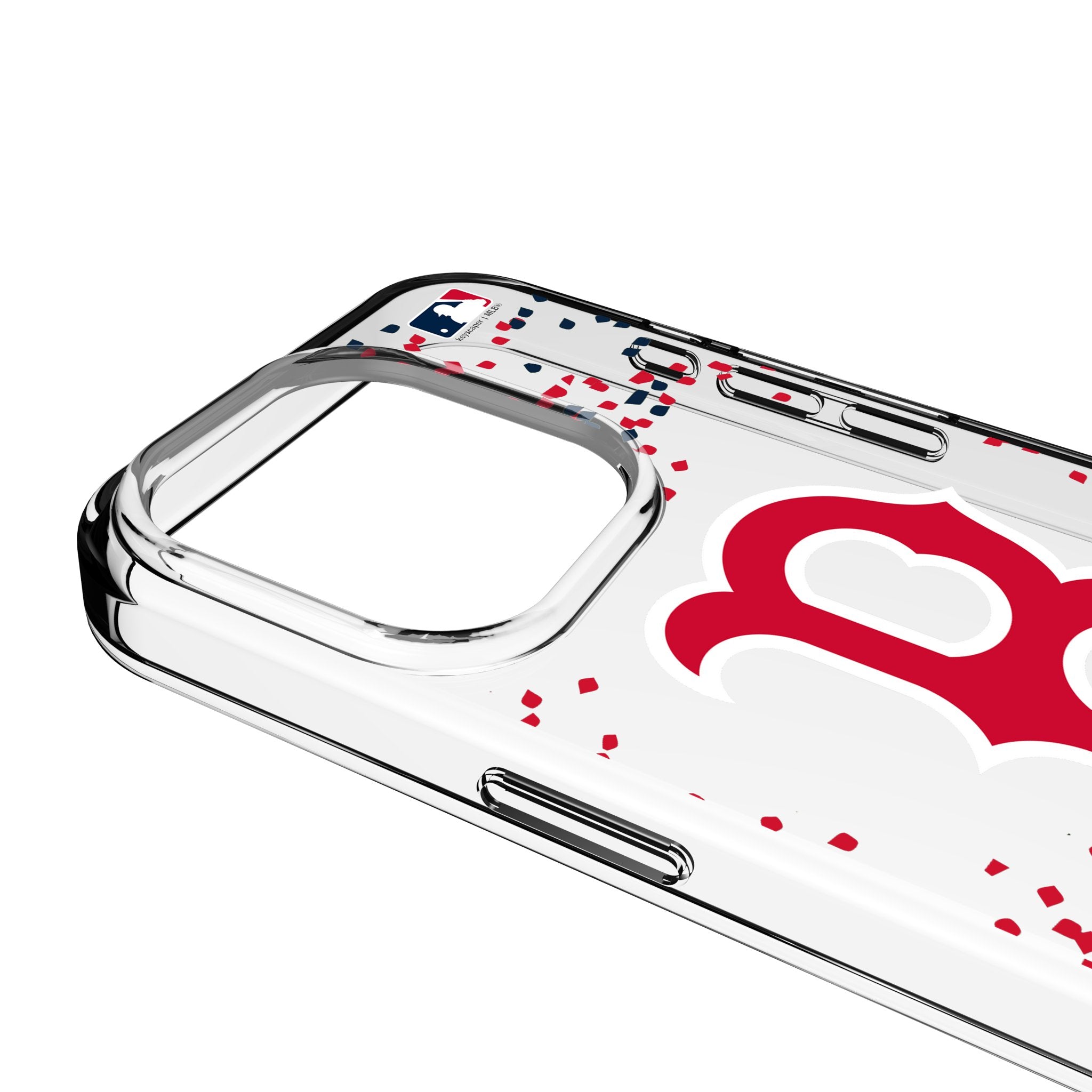 Boston Red Sox Confetti Clear Phone Case for Apple iPhone 3