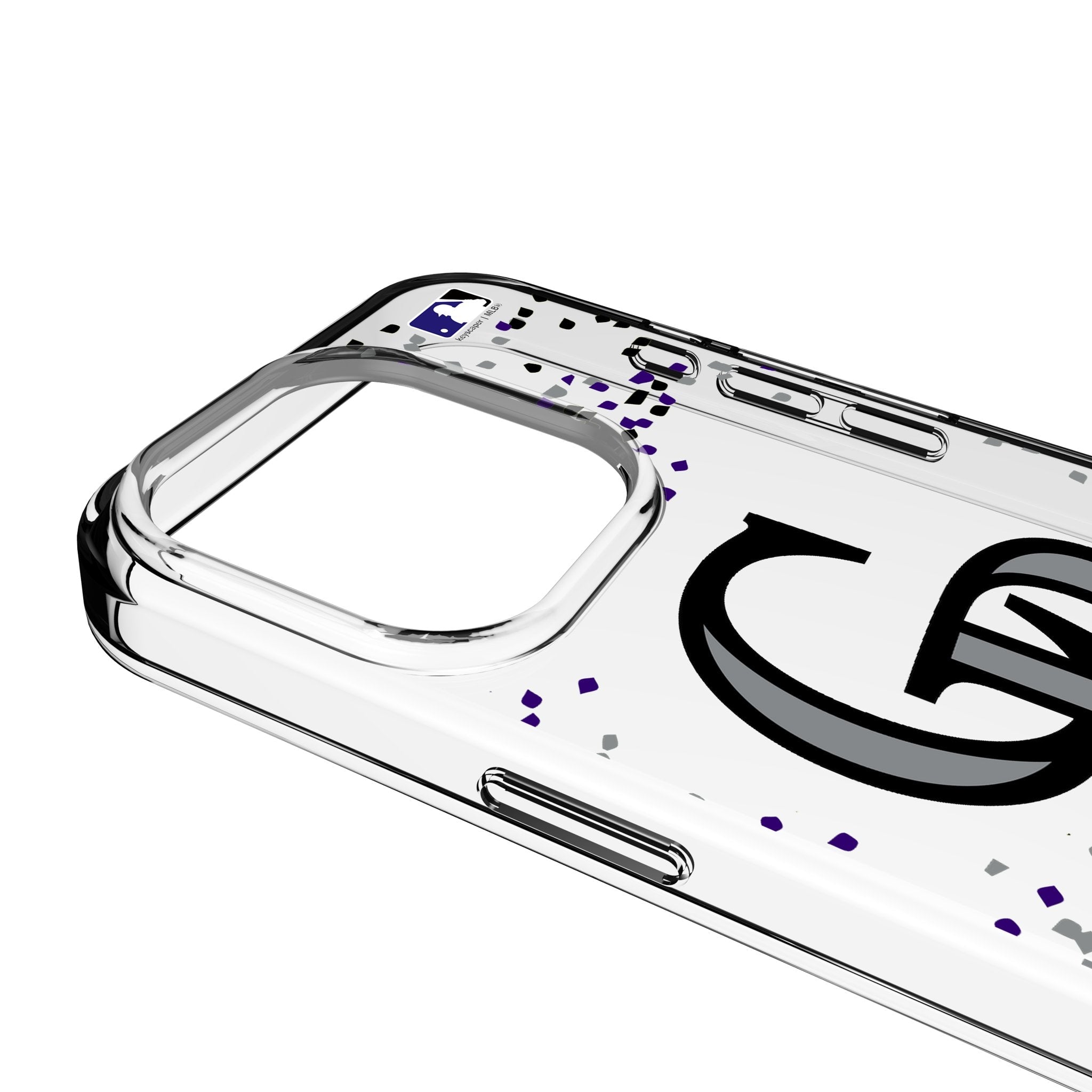 Colorado Rockies Confetti Clear Phone Case for Apple iPhone 3