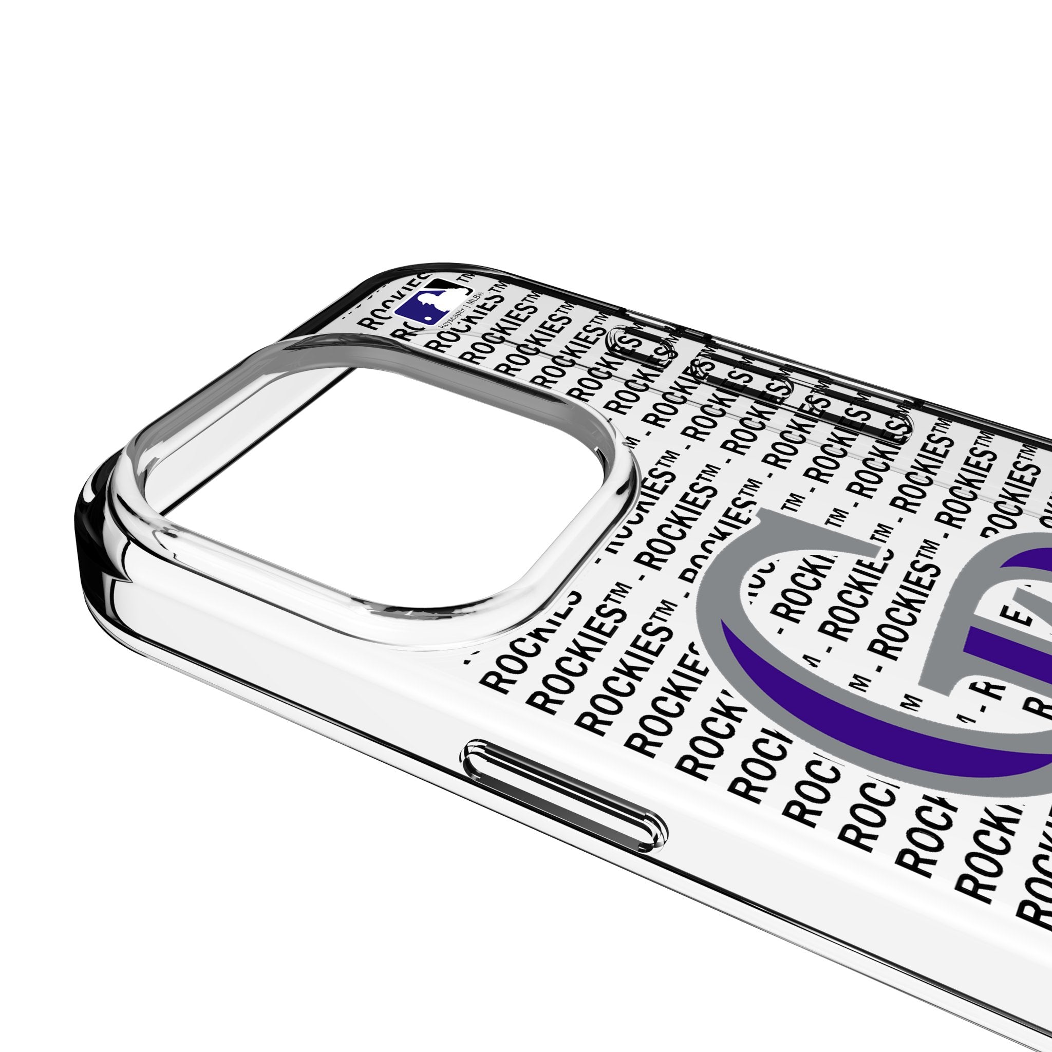 Colorado Rockies Text Backdrop Clear Phone Case for Apple iPhone 3