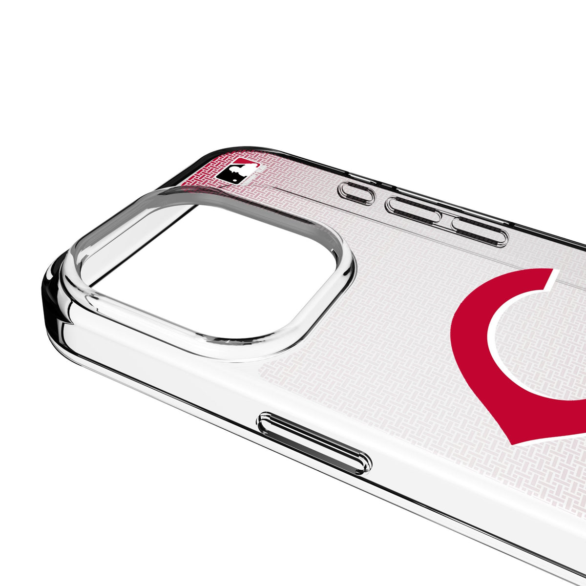 Cincinnati Reds Linen Clear Phone Case for Apple iPhone 3