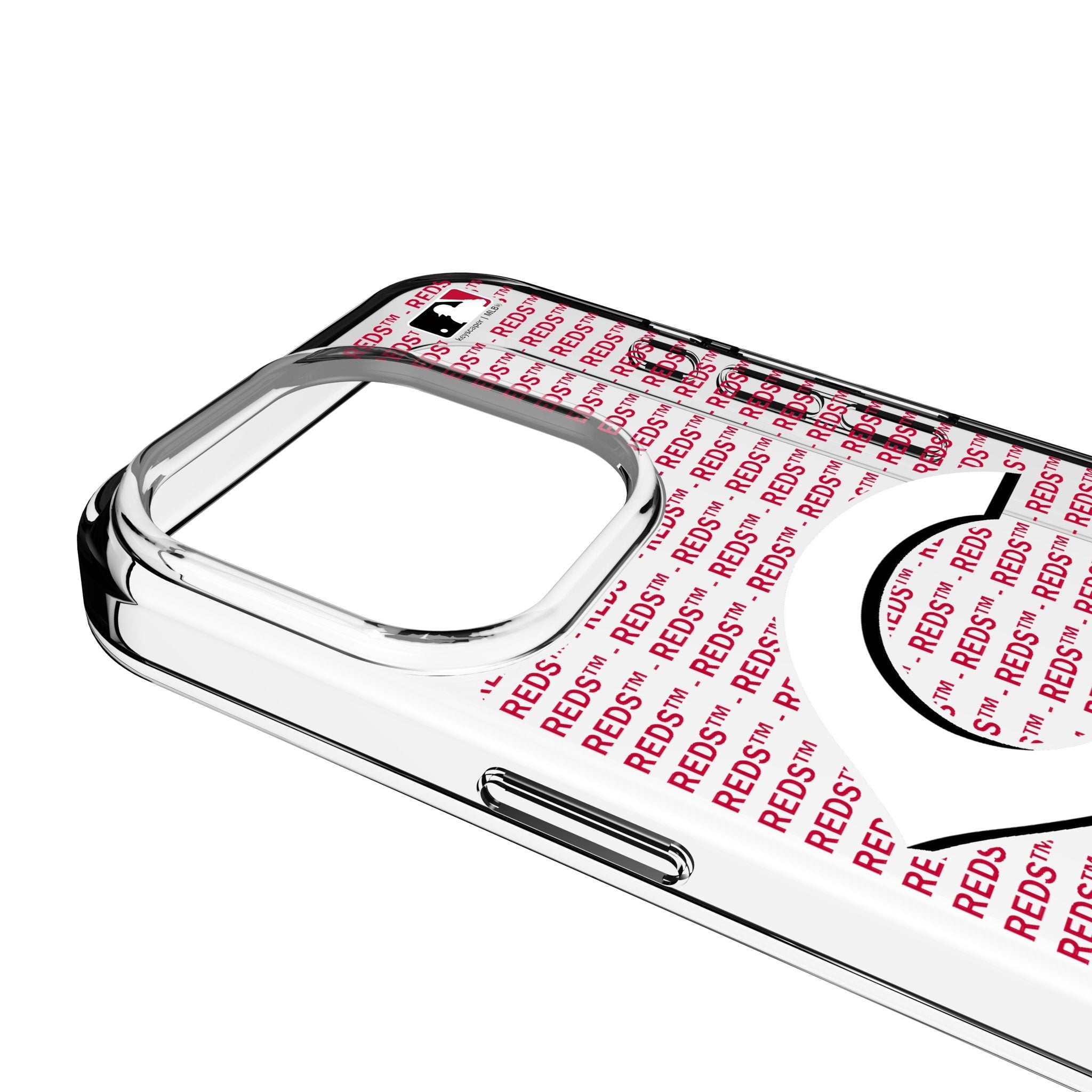 Cincinnati Reds Text Backdrop Clear Phone Case for Apple iPhone 3