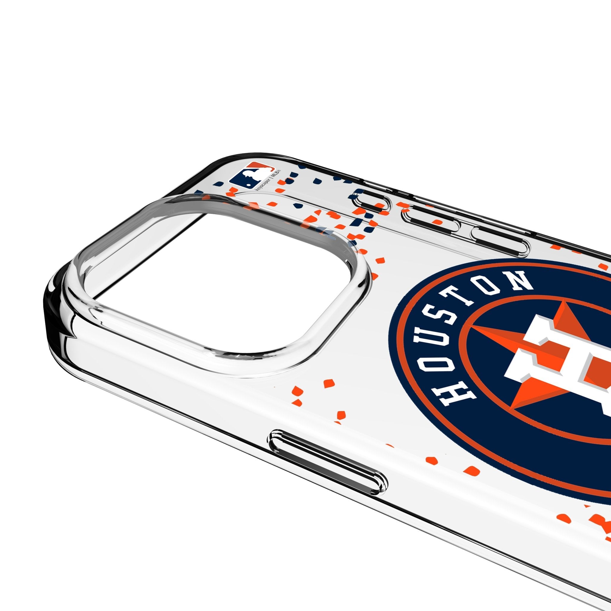Houston Astros Confetti Clear Phone Case for Apple iPhone 3
